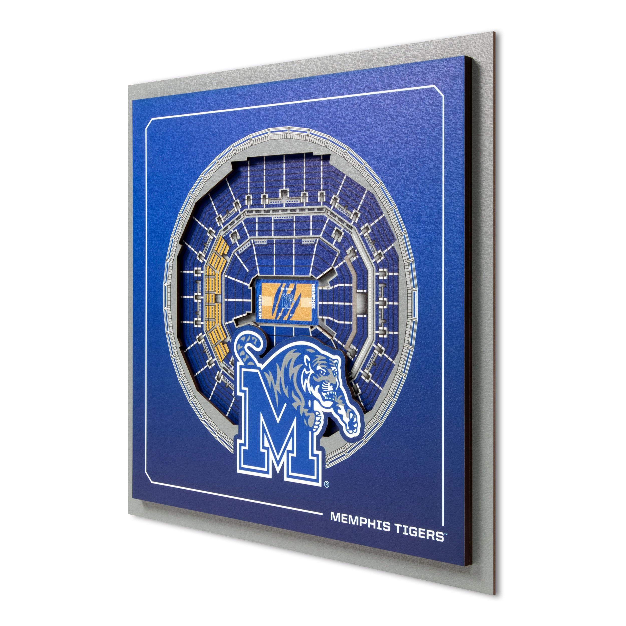YouTheFan Officially-licensed NCAA Stadium Series 3D Wall Art - multi-layer team stadium replica, detailed sports fan gift, indoor decor