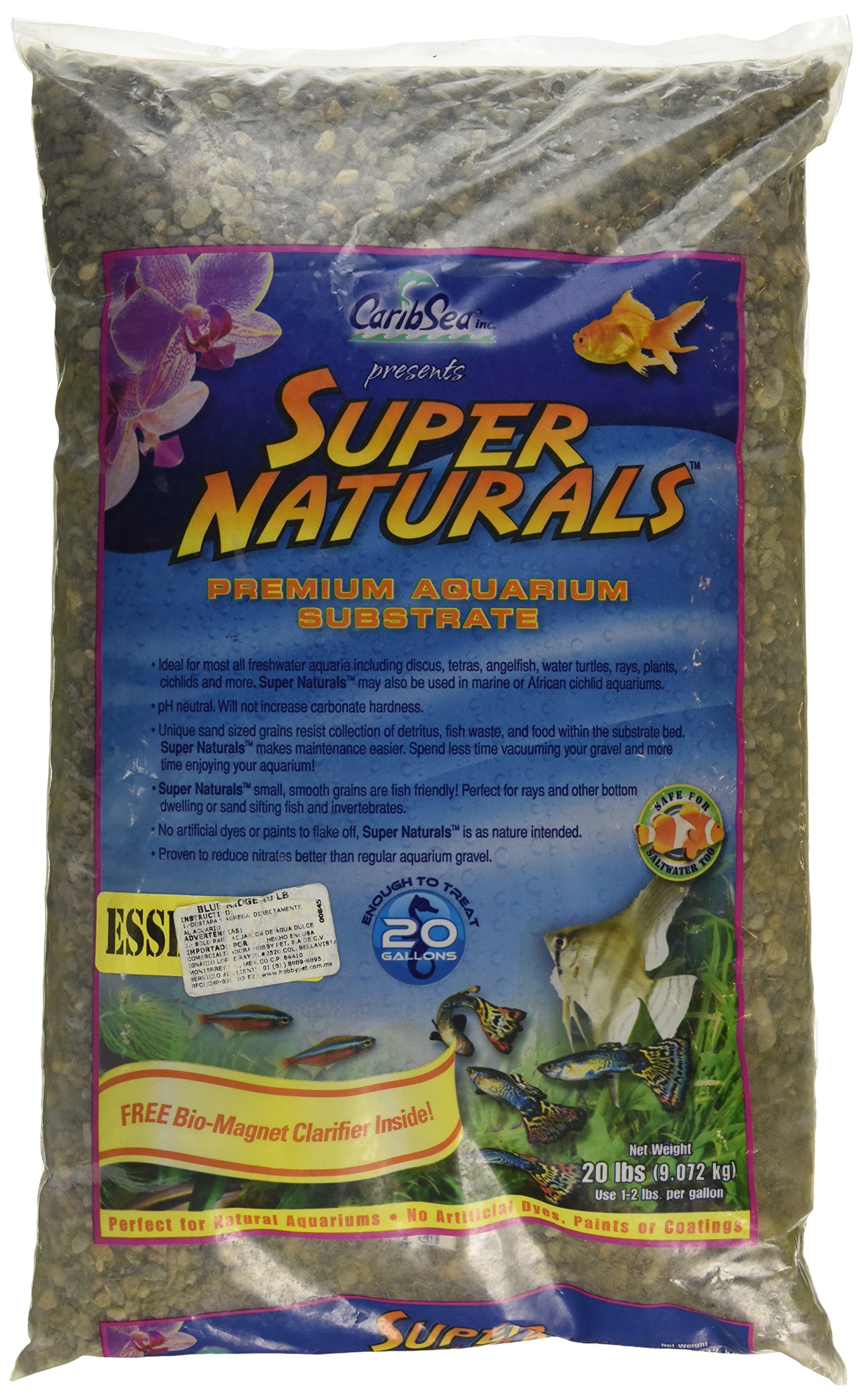 Caribsea Super Naturals Essentials Aquarium Sand, 20-Pound, Blue Ridge