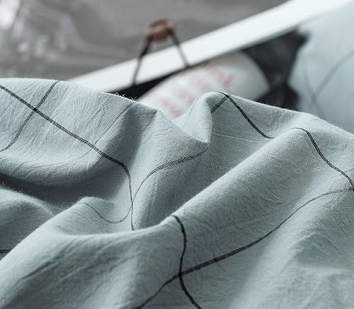 Miniatura 7 de MOON'S SLEEPWARES  Serie Herse  Azul, Tamaño de la cuna  100% algodón 200 hilos  Juego de funda nórdica (funda nórdica con una funda de almohada)