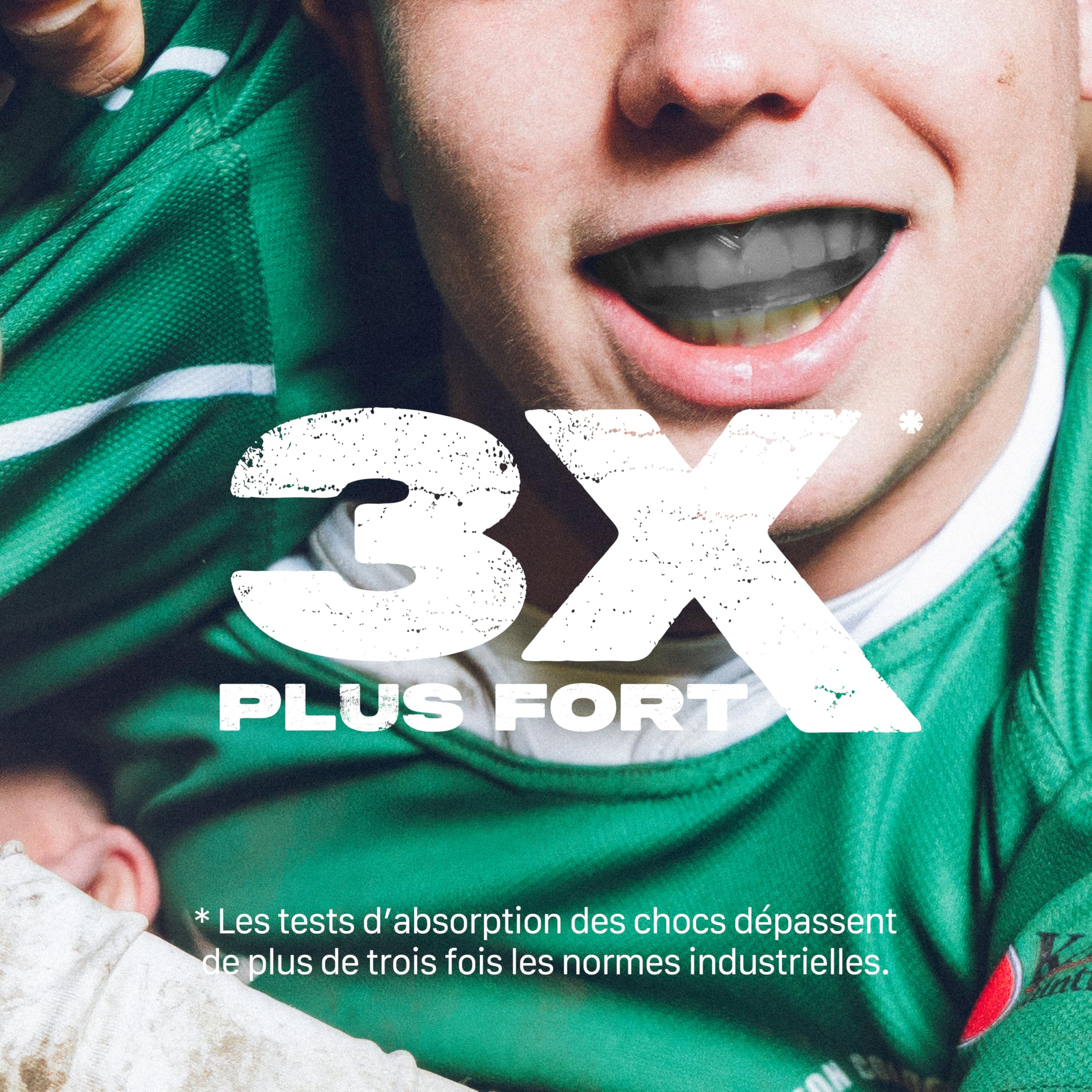 SafeJawz Sport Protège-dents Éléments ROCHER, Protection intégrale pour Tous Les Sports, notamment Le Rugby, MMA, Hockey, Judo, Karate, Les Arts Martiaux et la Boxe (GRIS) - 3