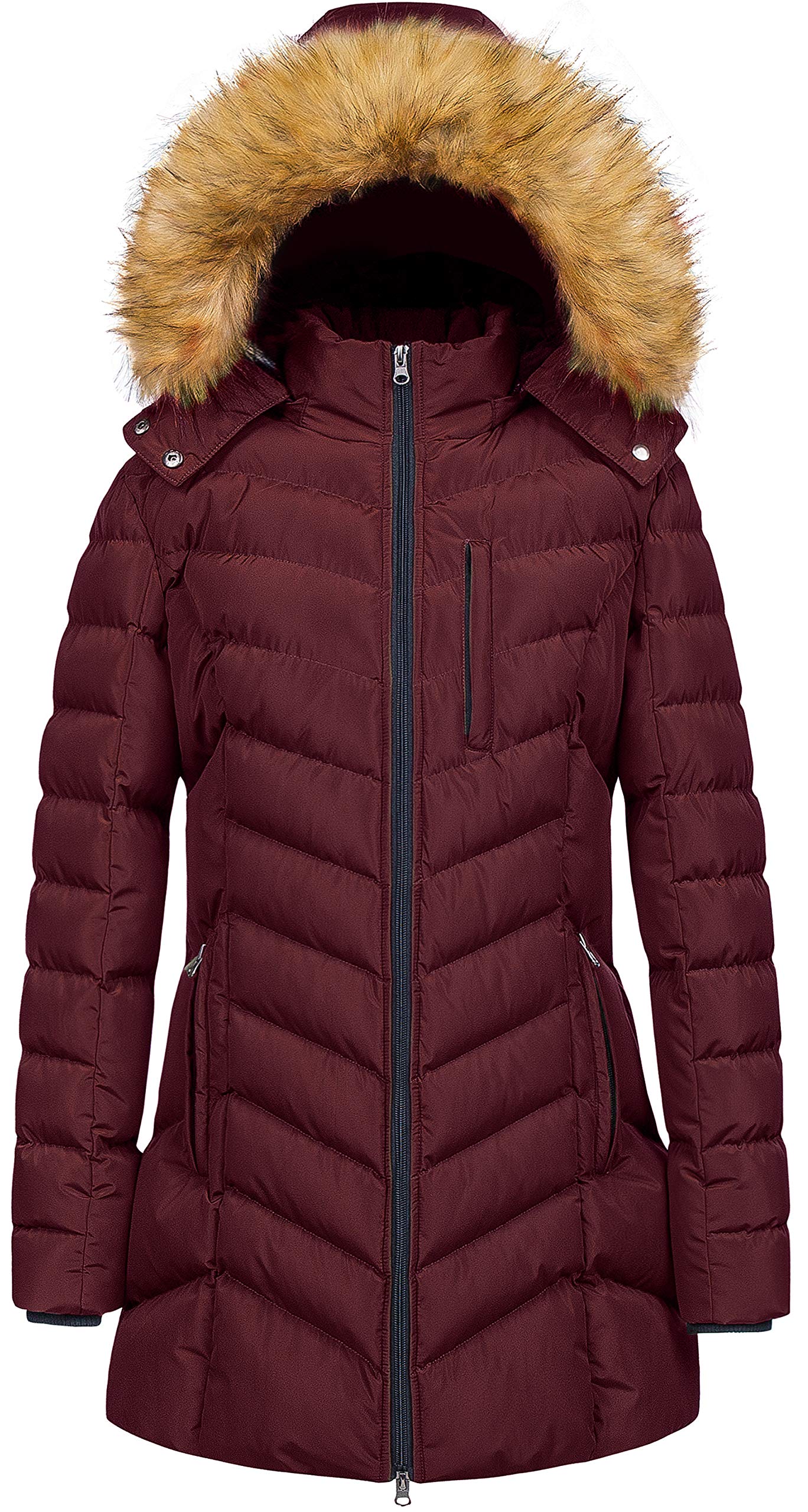 Women's Winter Hooded Coat Waterproof Warm Long Puffer Jacket Parka