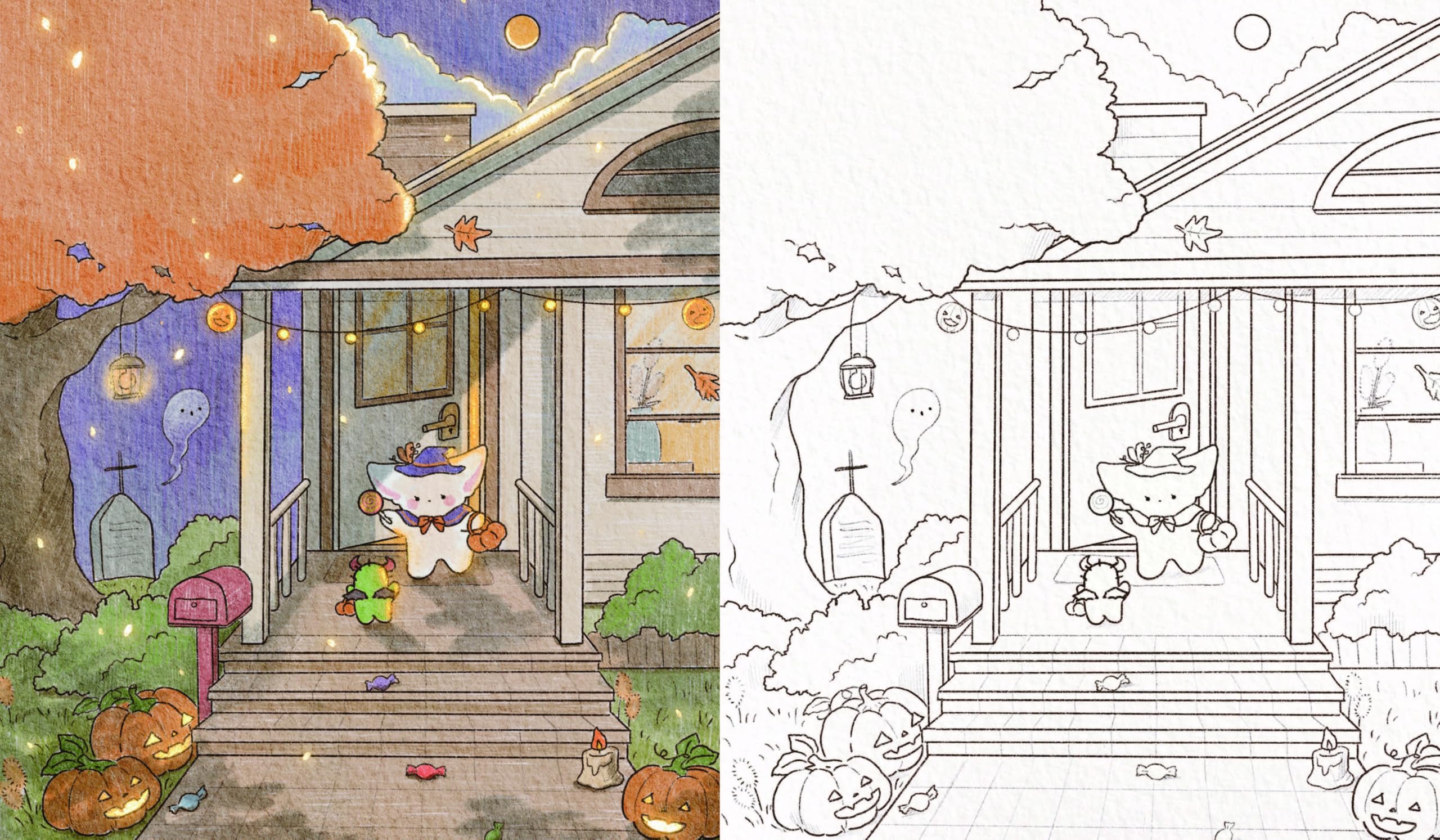 Sogumi the Fennec Fox: Cute Four-Seasons Colouring : Book 1