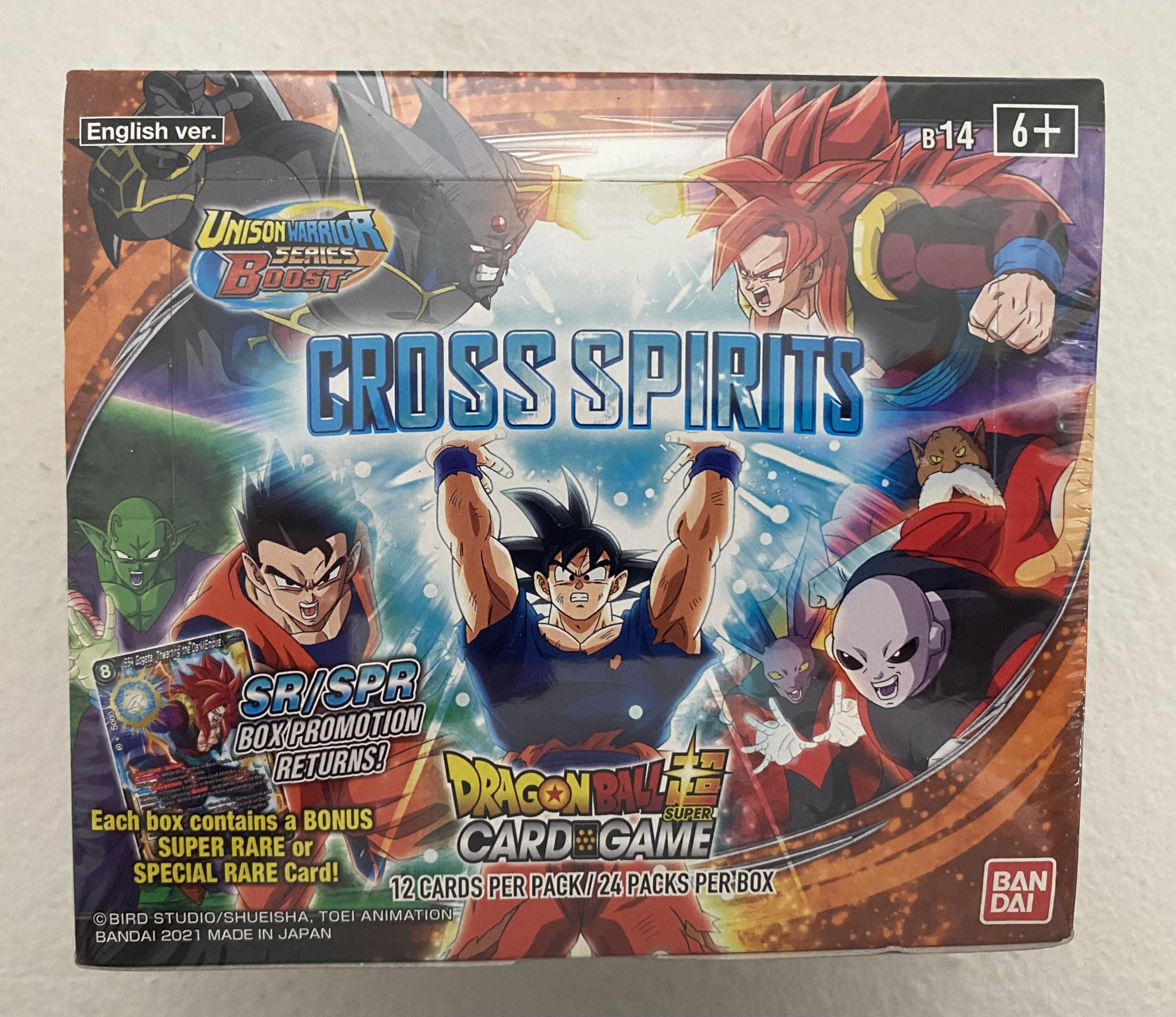 Amazon.com: Dragonball Z Cross Spirits Unison Warrior Series Factory Sealed  Brand New Unopened Booster Box. 24 packs. 12 cards per pack. Dragon Ball US  Version DBZ