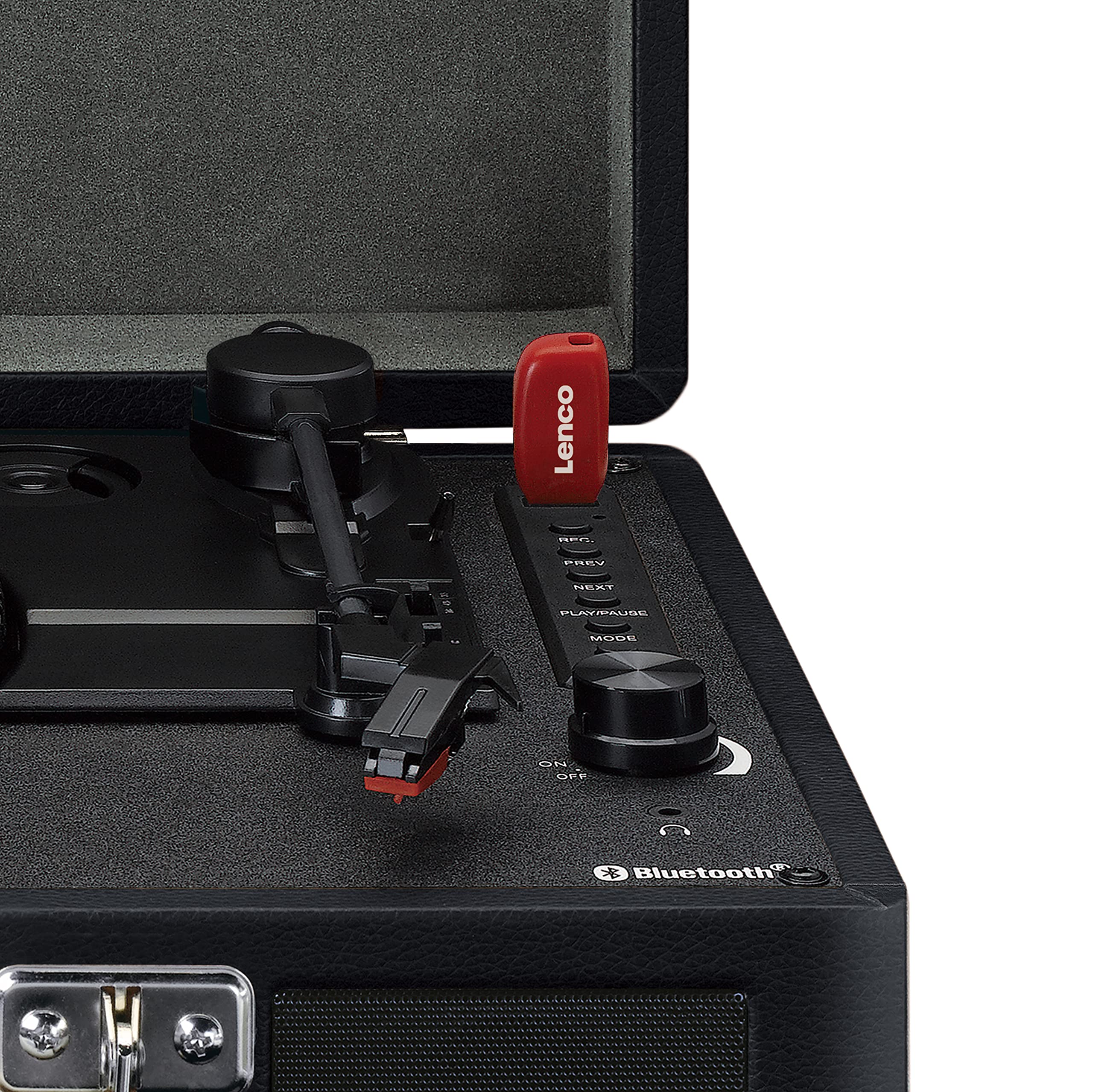 Classic Phono TT-115 Giradischi – Giradischi – Bluetooth – USB – 3 velocità – registrazione diretta su USB senza PC – trasmissione a cinghia – nero