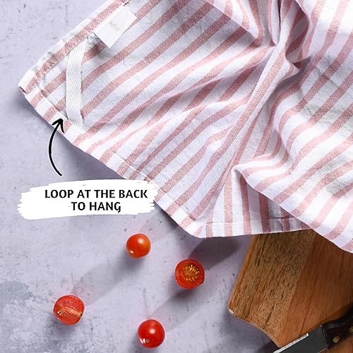 Miniatura 5 de Folkulture Toallas de cocina rosas con lazo para colgar, paños de cocina para decoración de cocina, toallas de mano de cocina o paños de cocina para