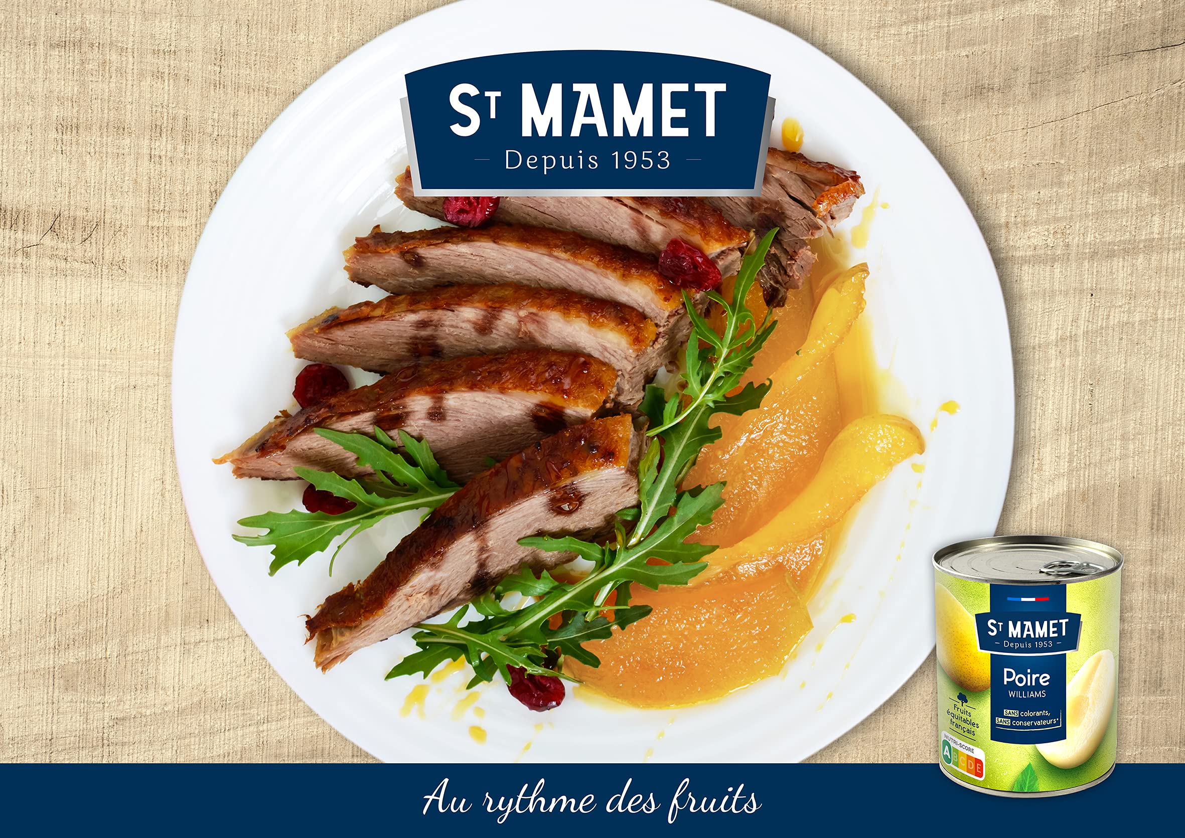 ST MAMET Depuis 1953 Poire Williams 850g Lot de 4