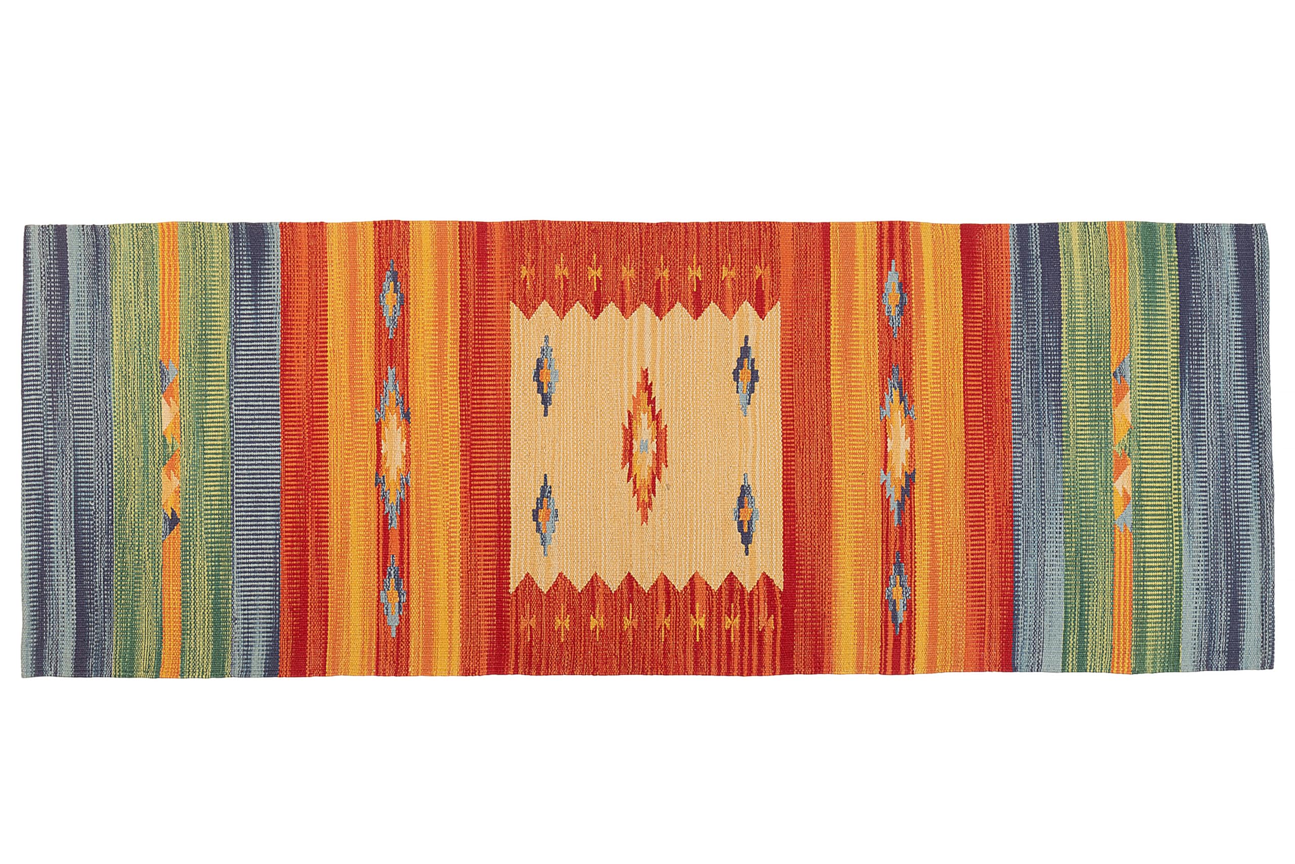 Jute & Co. Tappeto in Cotone, Multicolor, Lavabile in Lavatrice, 60X120
