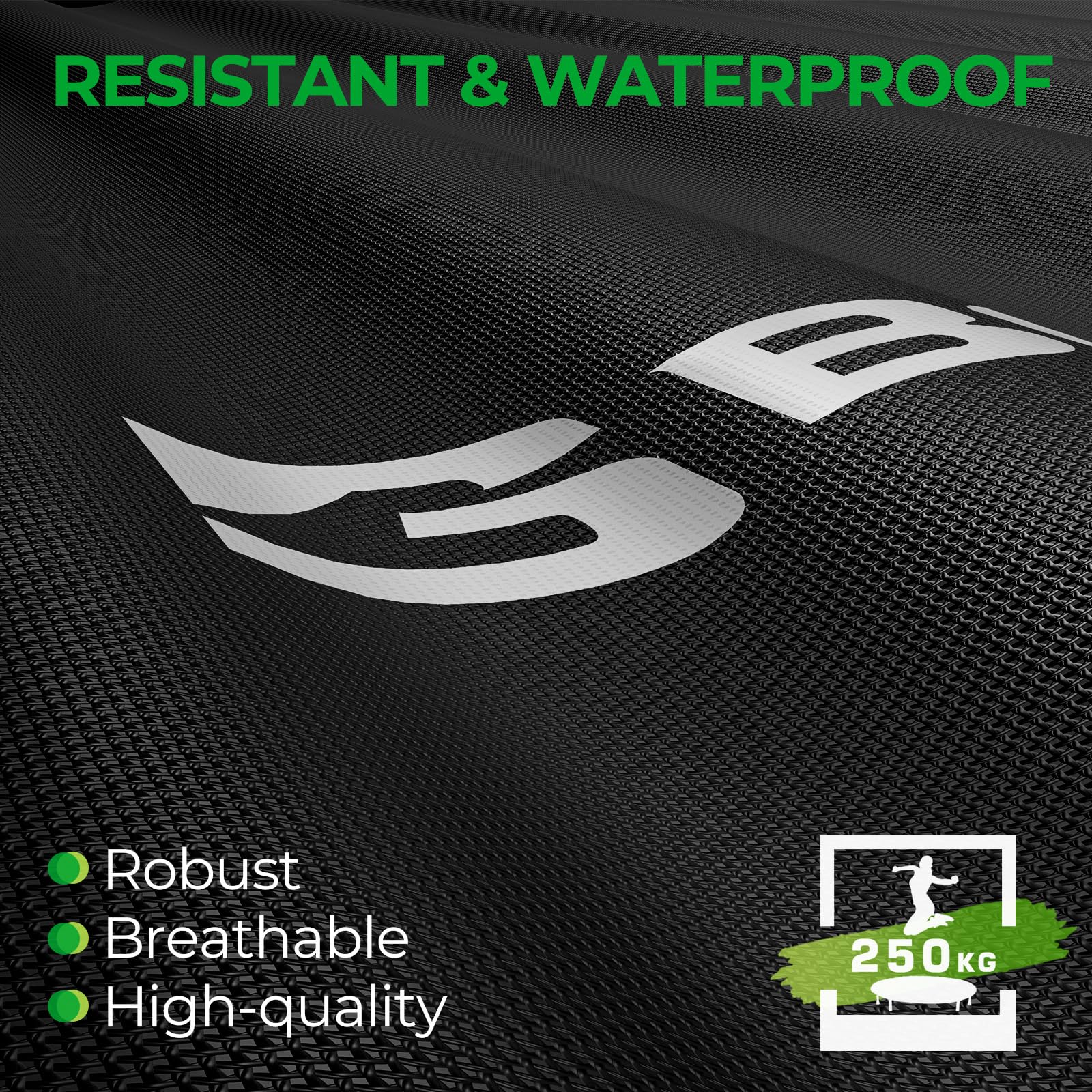 Trampolina wewnętrzna BCAN Fitness, średnica 102/122 cm, mini trampolina bungee/sprężynowa, odpowiednia dla osób dorosłych o wadze do 204/250 kg, z regulowanymi uchwytami, cicha i niskowibracyjna.