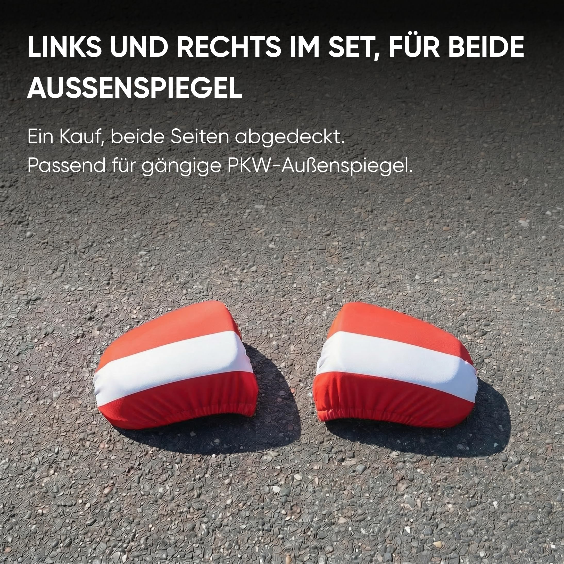 Sonia Originelli Fanset Fanartikel für das Auto Motorhaubenfahne Fensterfahnen Spiegelüberzieher Magentflaggen Farbe: Österreich XL