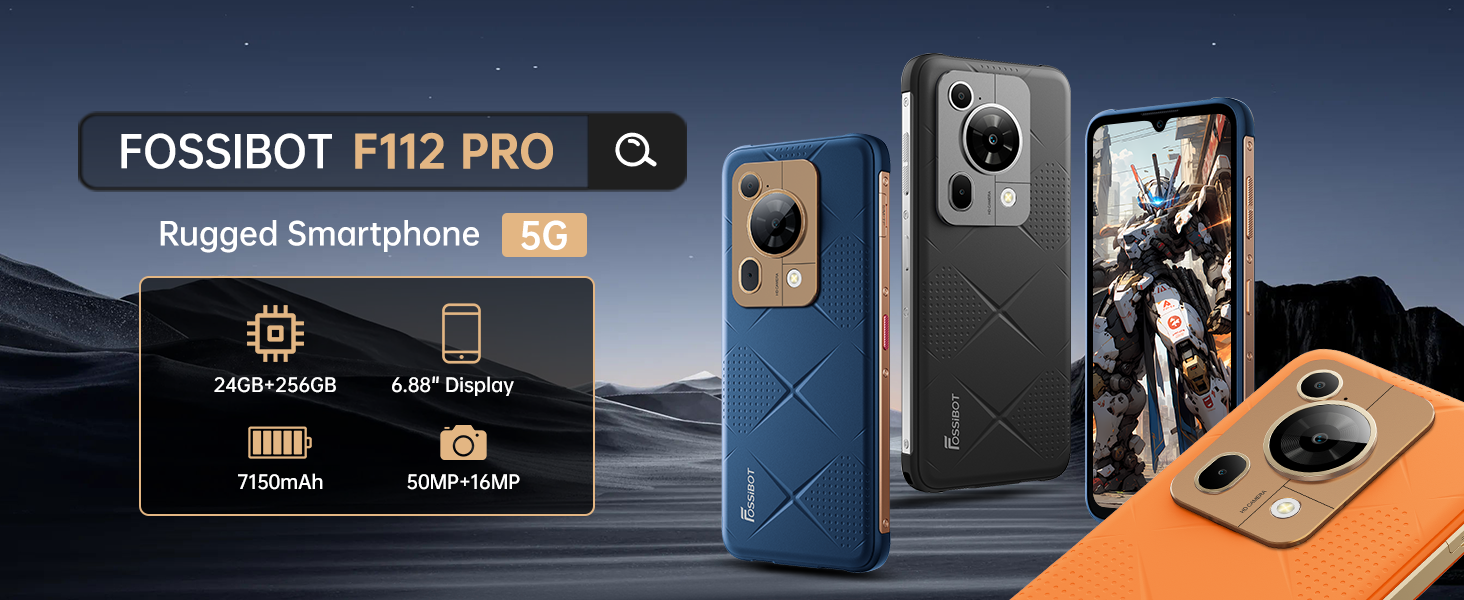 Amazon.com: FOSSIBOT F112 PRO (2025) Rugged Phone Unlocked