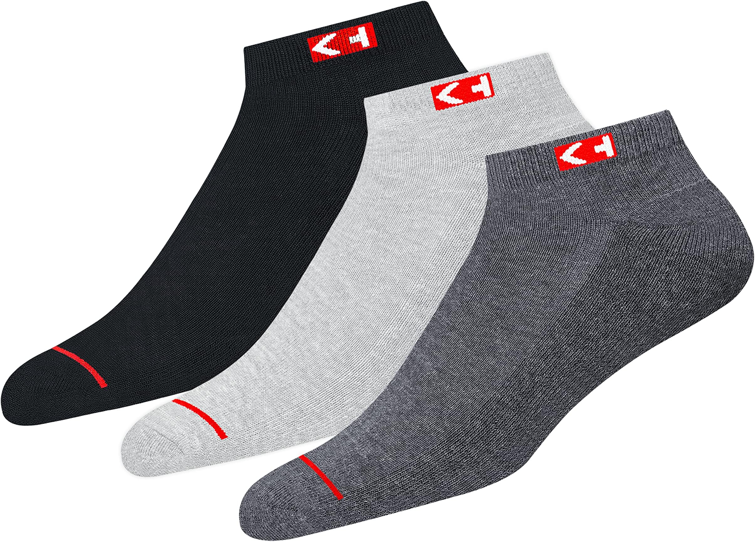 KOPNHAGN Men's Ankle Length Cotton Socks (Pack of 3) (KP-21_Multicolor)