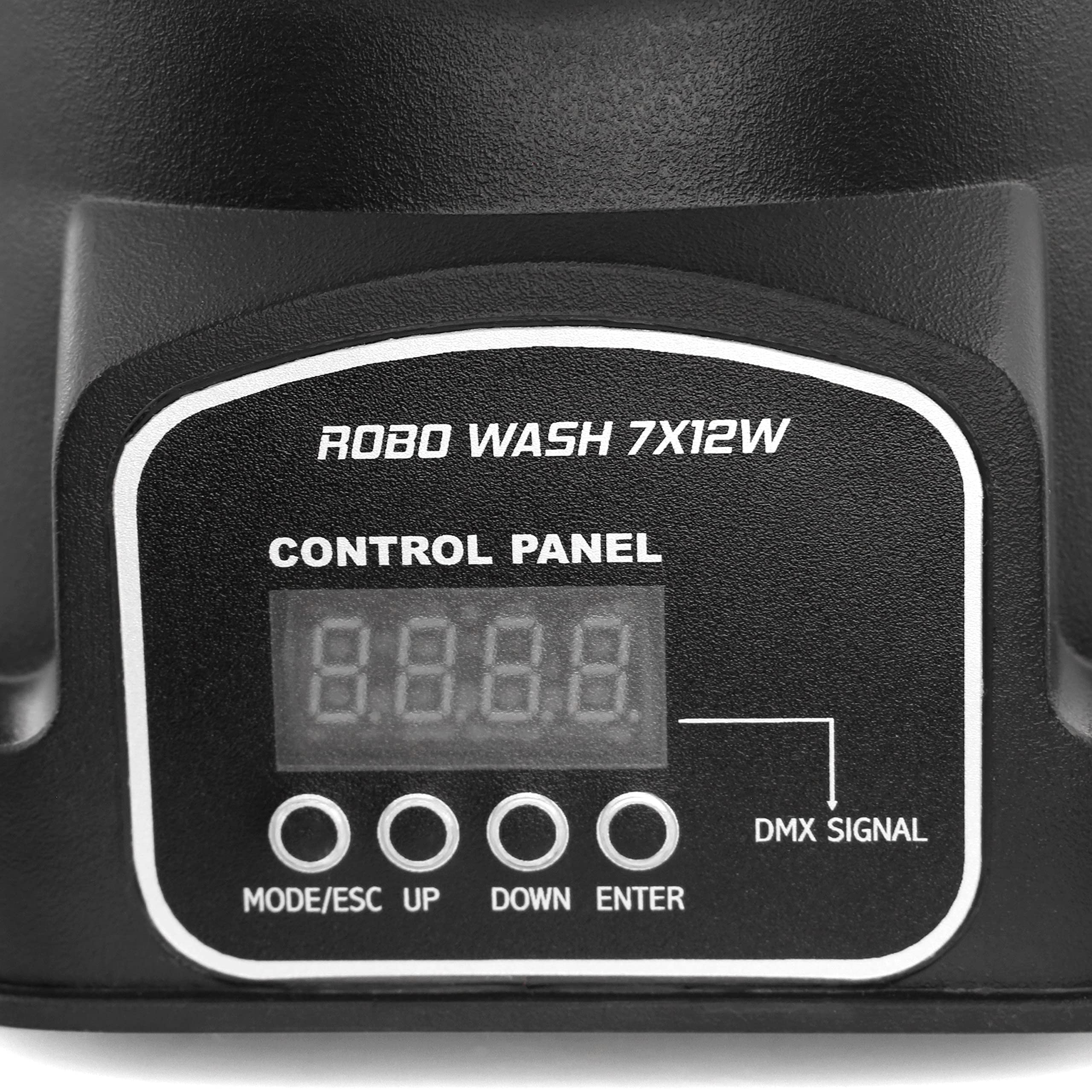 BoomTone DJ ROBO WASH 7X12W LED RGBW Bühnenlicht 4in1 Dimmer, Stroboskop, Moving Head Spots, Motorisierte Lyra, automatische Programme, Musikerkennung, DMX, Master/Slave