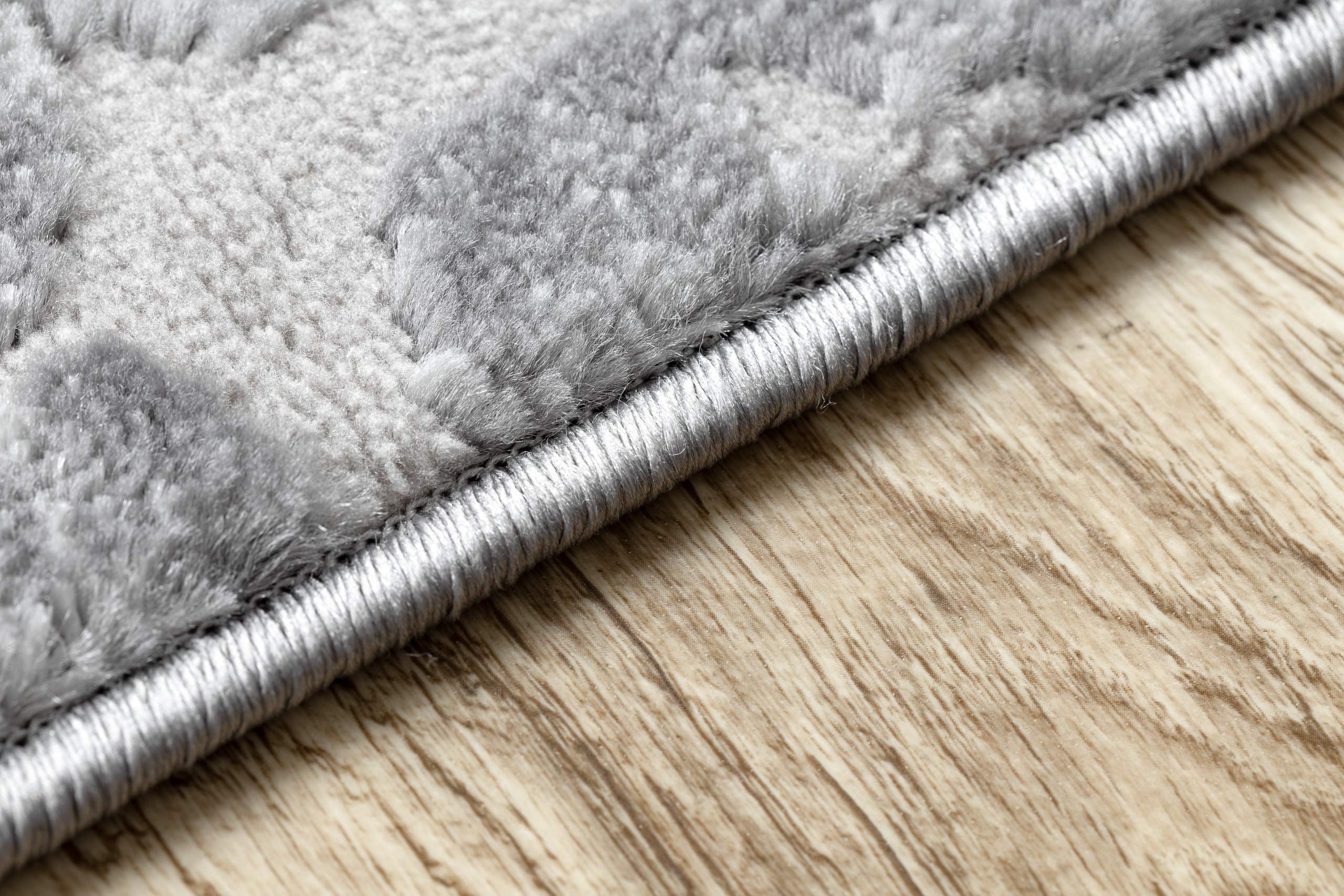 rugsx MEFE 6184 nowoczesny dywan do salonu, z cegły, strukturalny, dwa poziomy z włókniny, ciemnoszary, srebrny, wymiary 120 x 170 cm