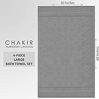 Vista 45 de Chakir Turkish Linens Toallas turcas de alta calidad 100% algodón para baño, toallas de baño grandes de 30 x 60 pulgadas (4 piezas, beige)