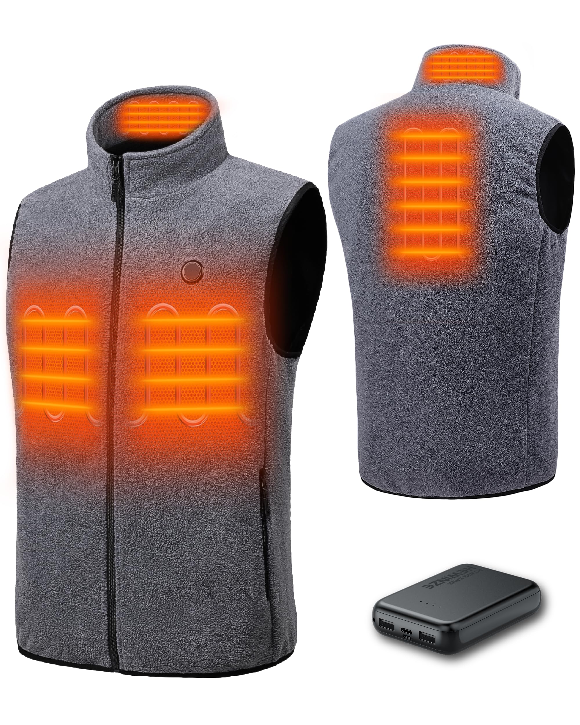 HEWINZE Gilet riscaldato in pile da donna - Gilet caldo con batteria da 7,4 V, gilet riscaldato per la caccia.