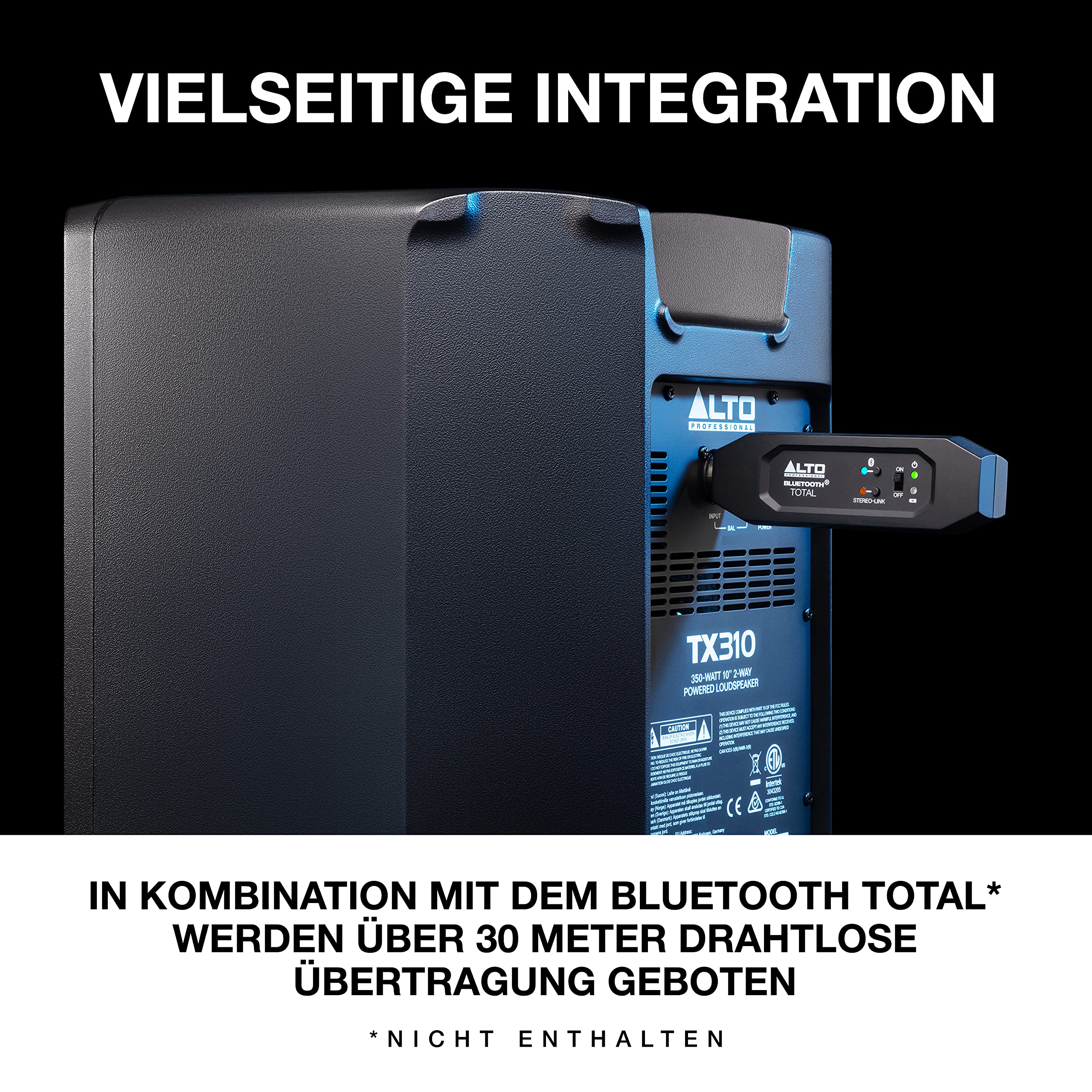 ALTO TX310-350W Aktiver PA-Lautsprecher mit 10" Tieftöner für Mobile DJs und Musiker, Kleine auftrittsorte, Feiern und Sport-Events