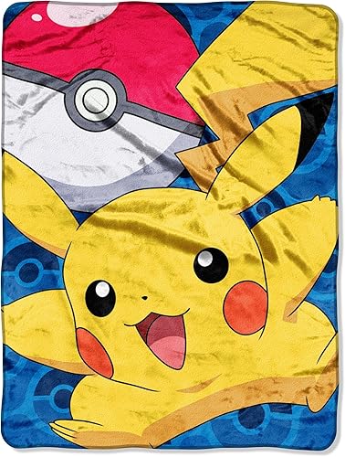 Miniatura 10 de Pokémon, manta de microraschel "Glitch Pikachu", 46 x 60 pulgadas, multicolor