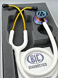 Estetoscópio Bic Eternity III Branco Gold - Excelente Ausculta - Garantia de 5 anos