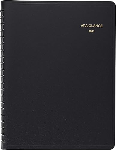 Miniatura 1 de AT-A-GLANCE - Libro de citas diarias para grupos de cuatro personas 2021, 8 x 11 pulgadas, grande, negro (708220521)