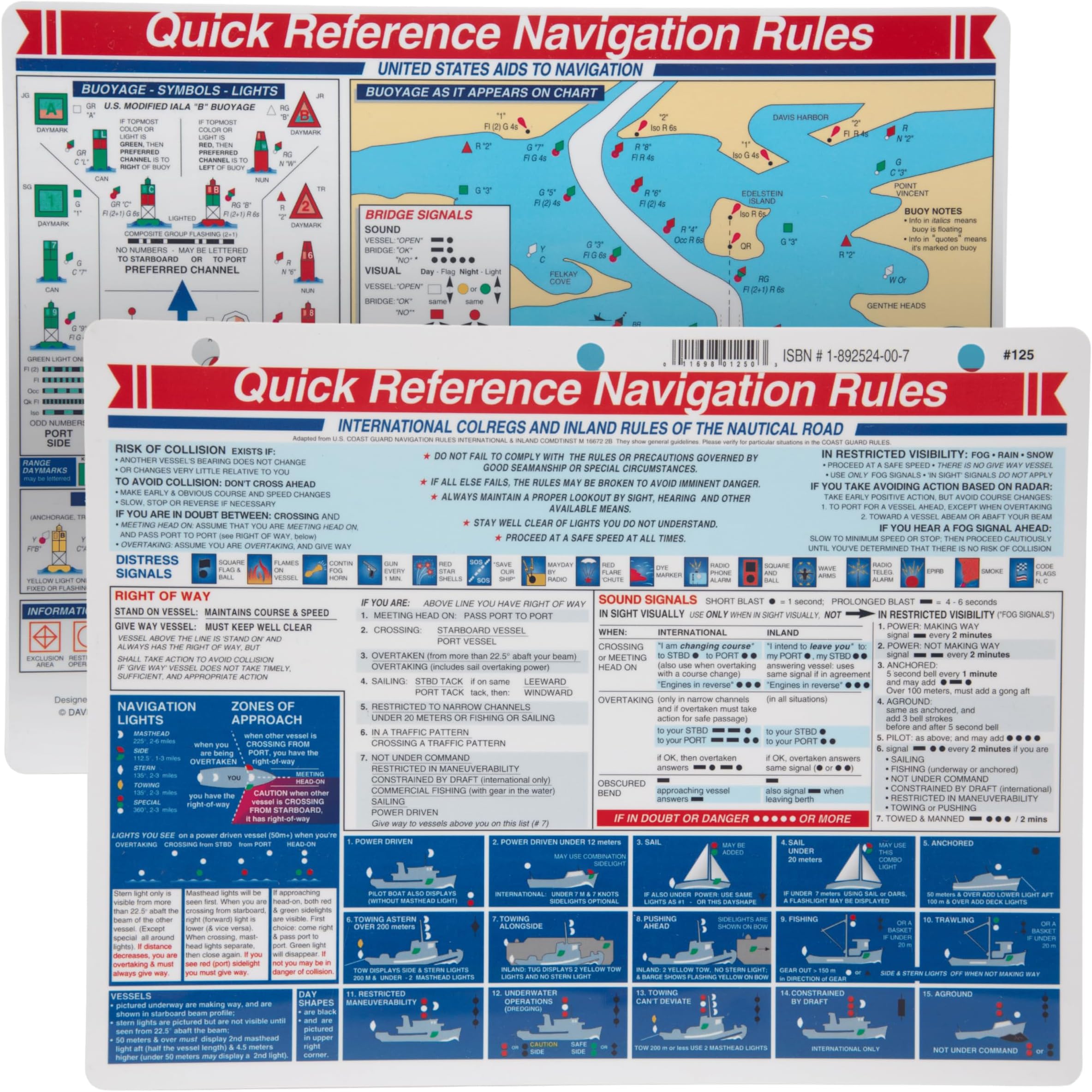 Davis Quick Reference Navigation Rules Card