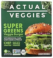 Vista 1 de Actual Veggies Hamburguesa vegetariana Super Greens, 12 oz