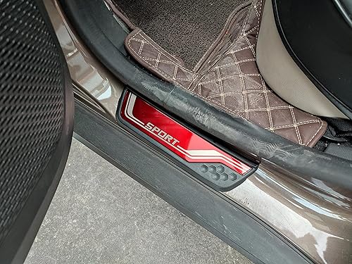 Miniatura 10 de GZBFTDH Protector de entrada de puerta de automóvil, para Honda CR-V CRV 2017-2022, placa de protección contra rasguños, 4 unidades, acero