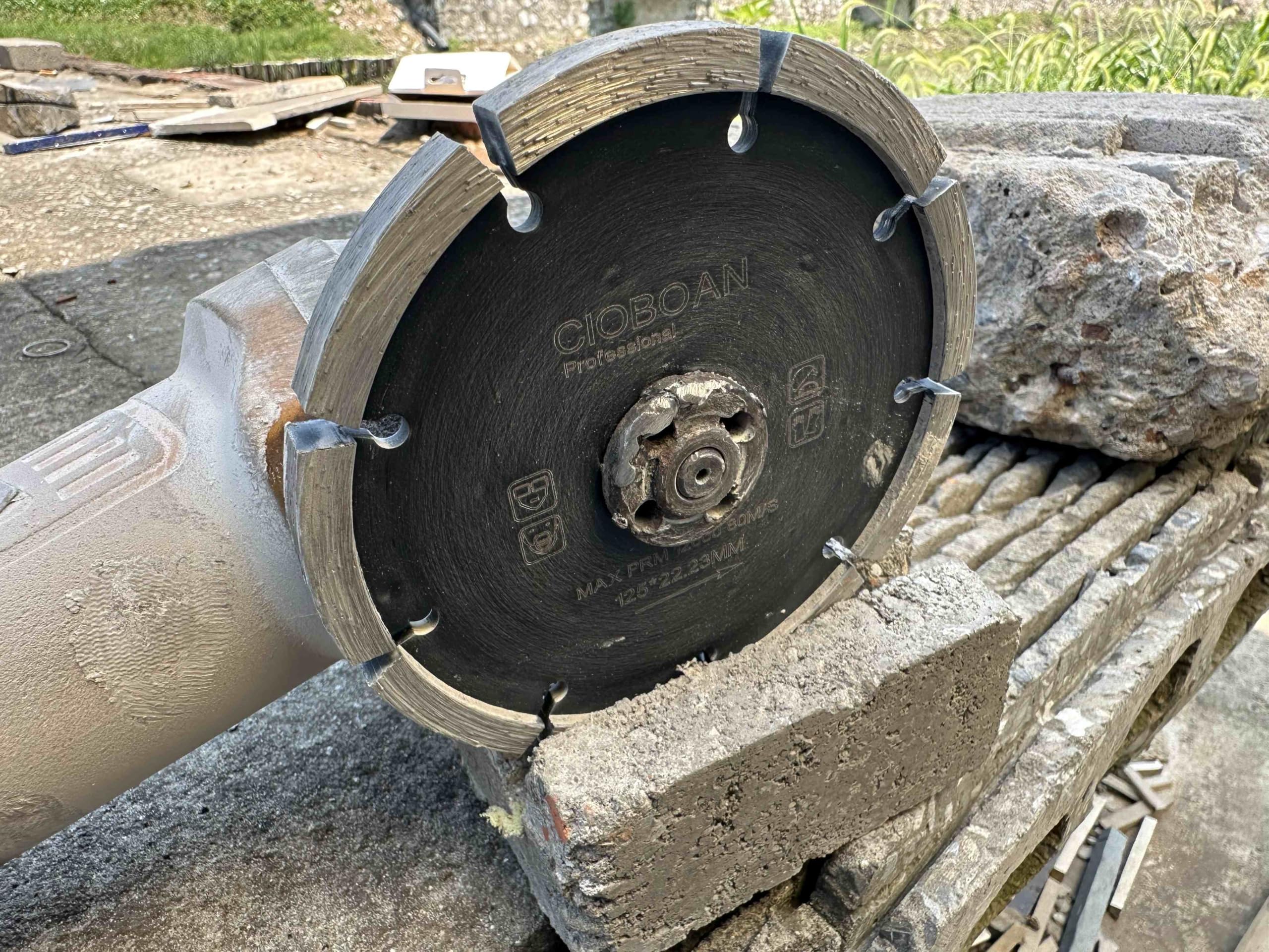 Disque à Déjointer 125mm, Épaisseur 9.5mm Diamant Joint Brique | Spécial meuleuse d'angle. Excellent dejointeur brique pour la rénovation de façade et le nettoyage précis du mortier