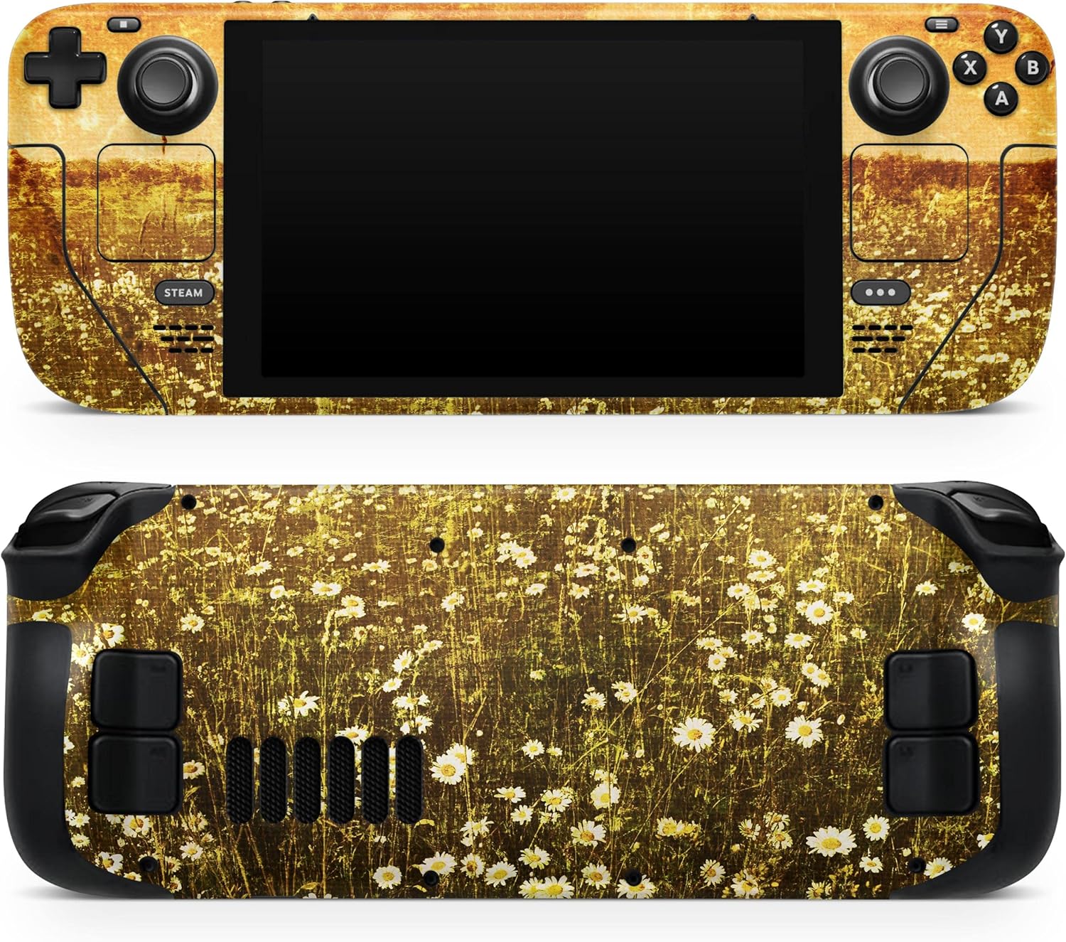 Compatible with Steam Deck - Skin Decal Protective Scratch-Resistant Removable Vinyl Wrap Cover - Vintage Glowing Orange Field