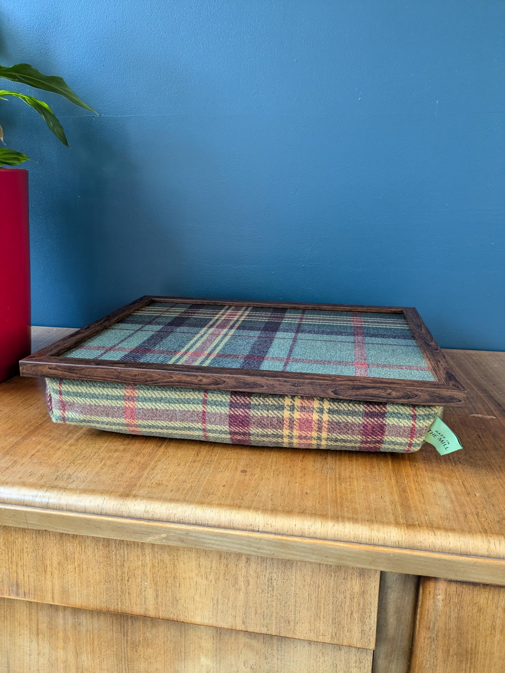 Made In The Mill Luxury Lap Tray with Bean Bag Base - Brittany Tweed