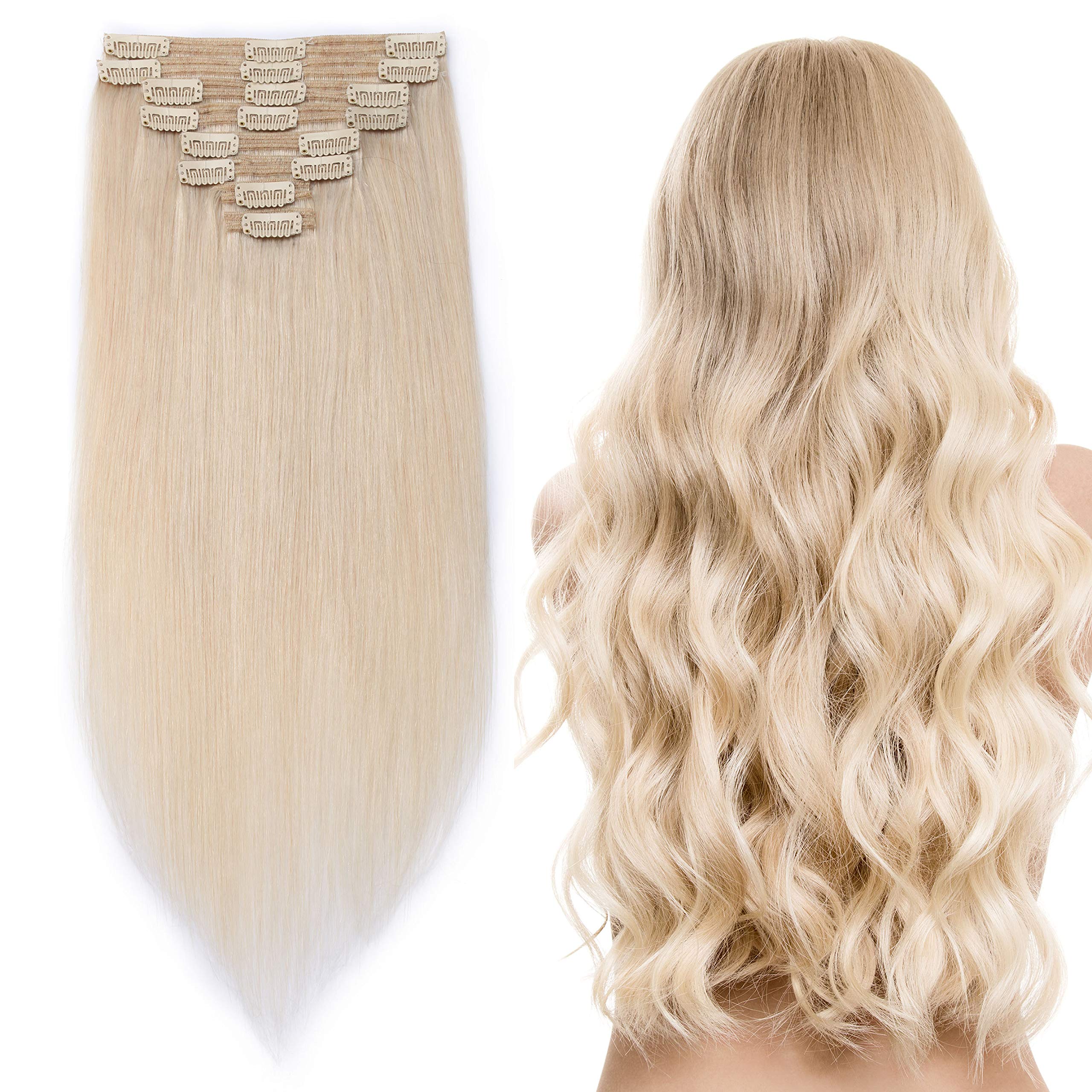 Buy Snoilite Double Weft Clip in Human Hair Extensions Thick 14inch