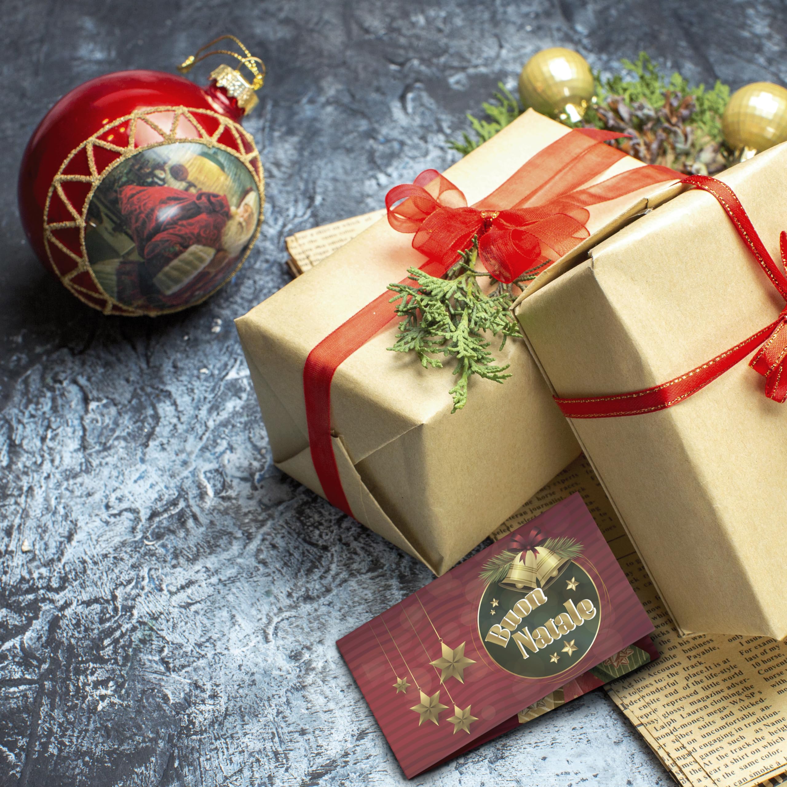 Biglietti Auguri Natale Gratta E Vinci, 8 Pezzi, Originali E Romantici, Con Messaggio Segreto Sotto La Patina Oro