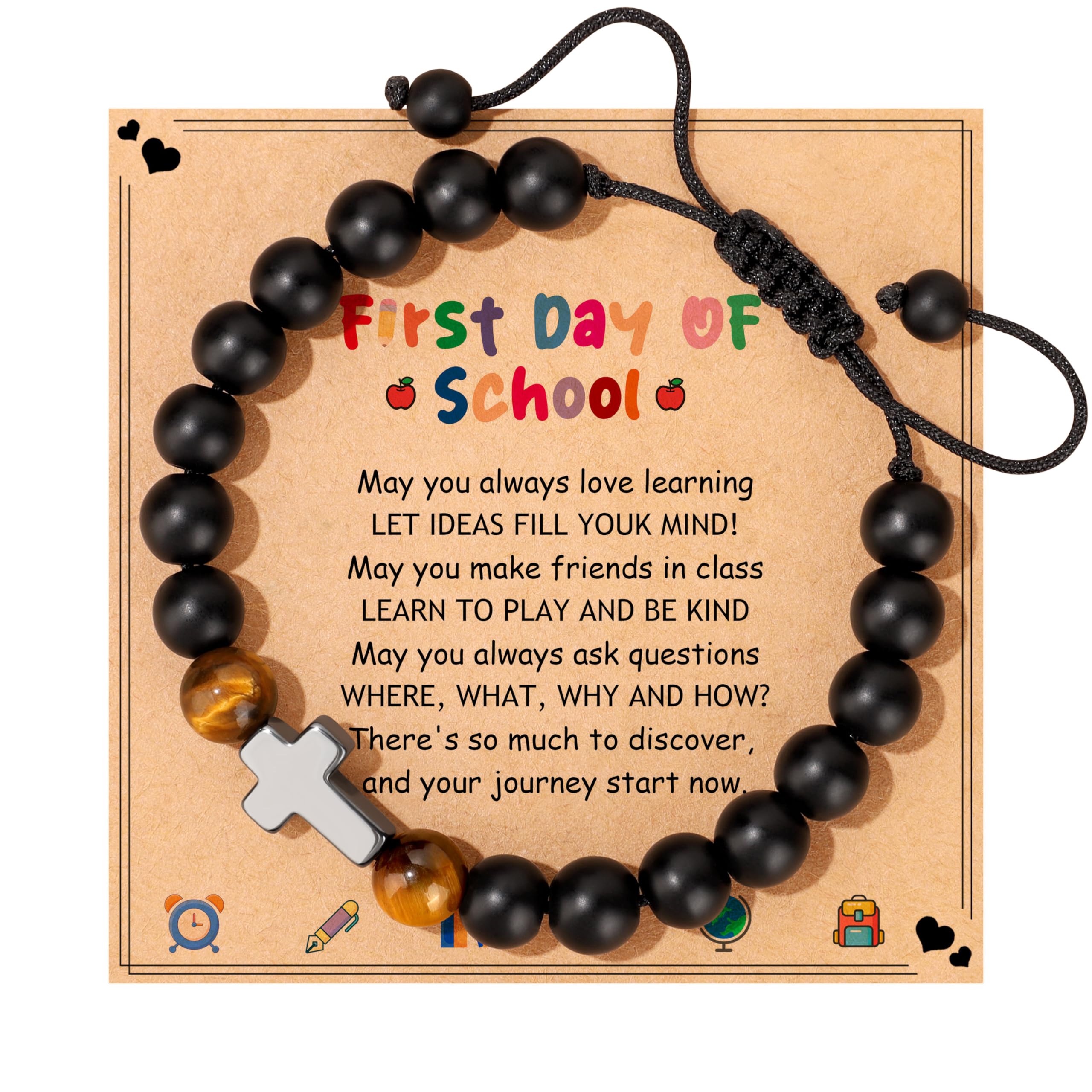 Back to School Stuff First Day of School Gifts Bracelets for Mommy and Me