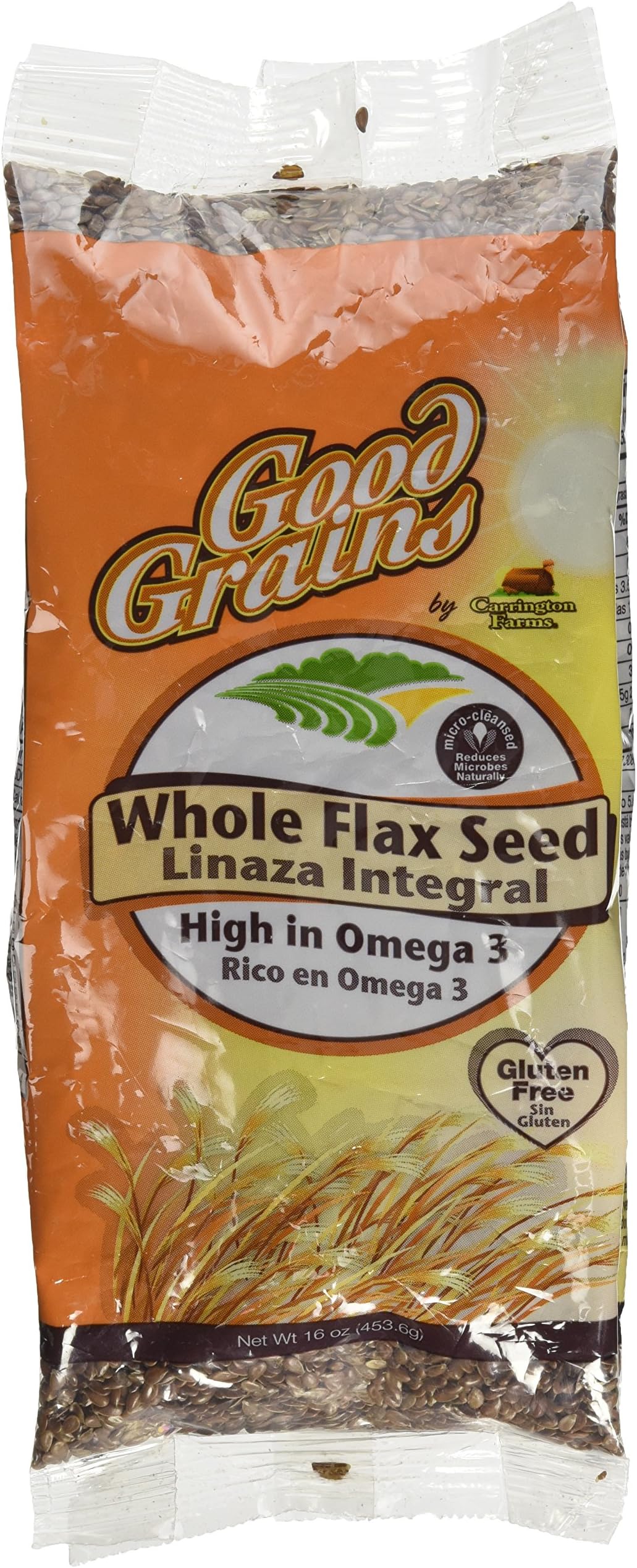 Good Grains Whole Linaza Integral Flax Seed 16 Ounce