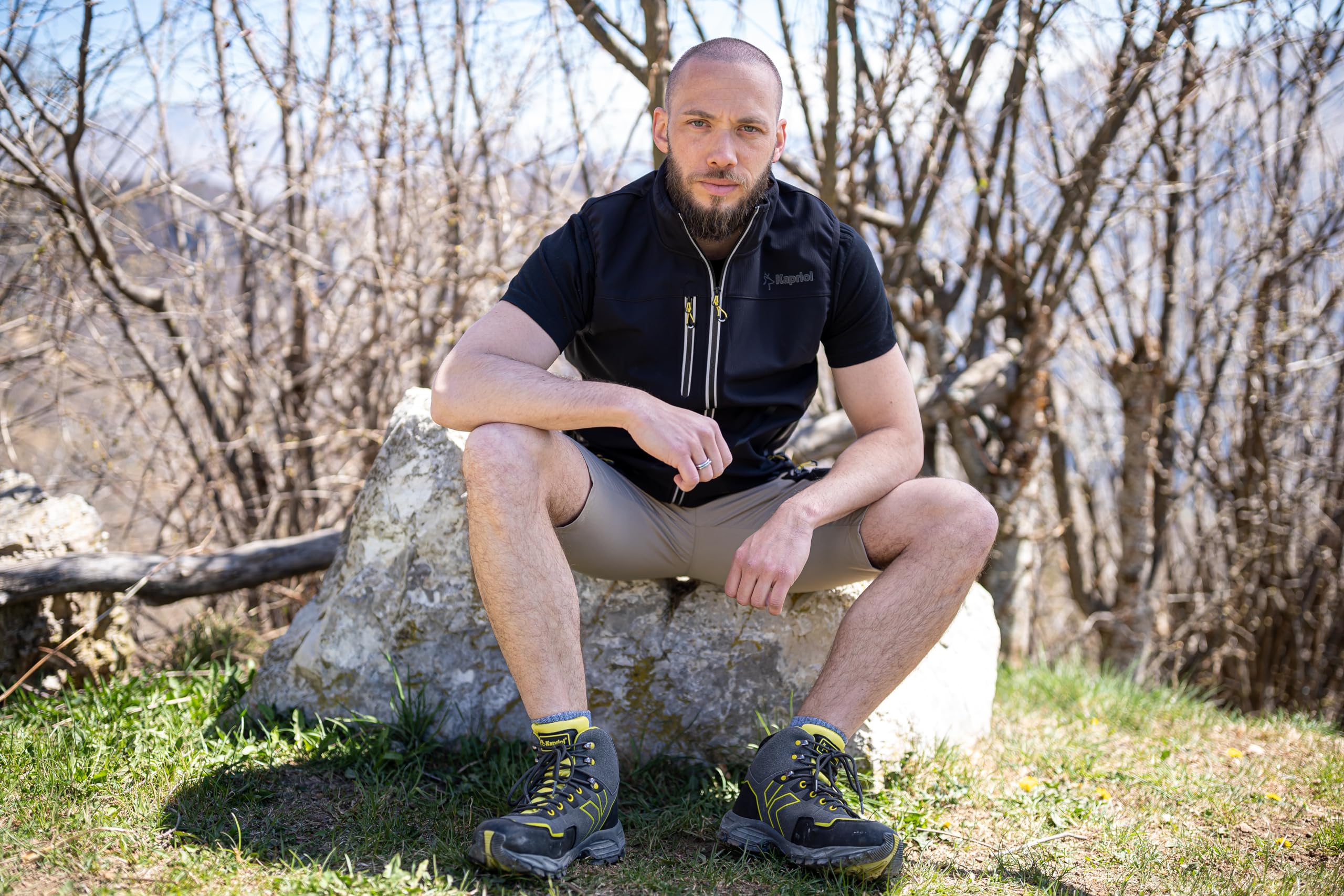Kapriol Gilet Tech Idrorepellente Antivento Leggero con Tasche Tecnologia Softshell 3 per il lavoro e il Tempo Libero