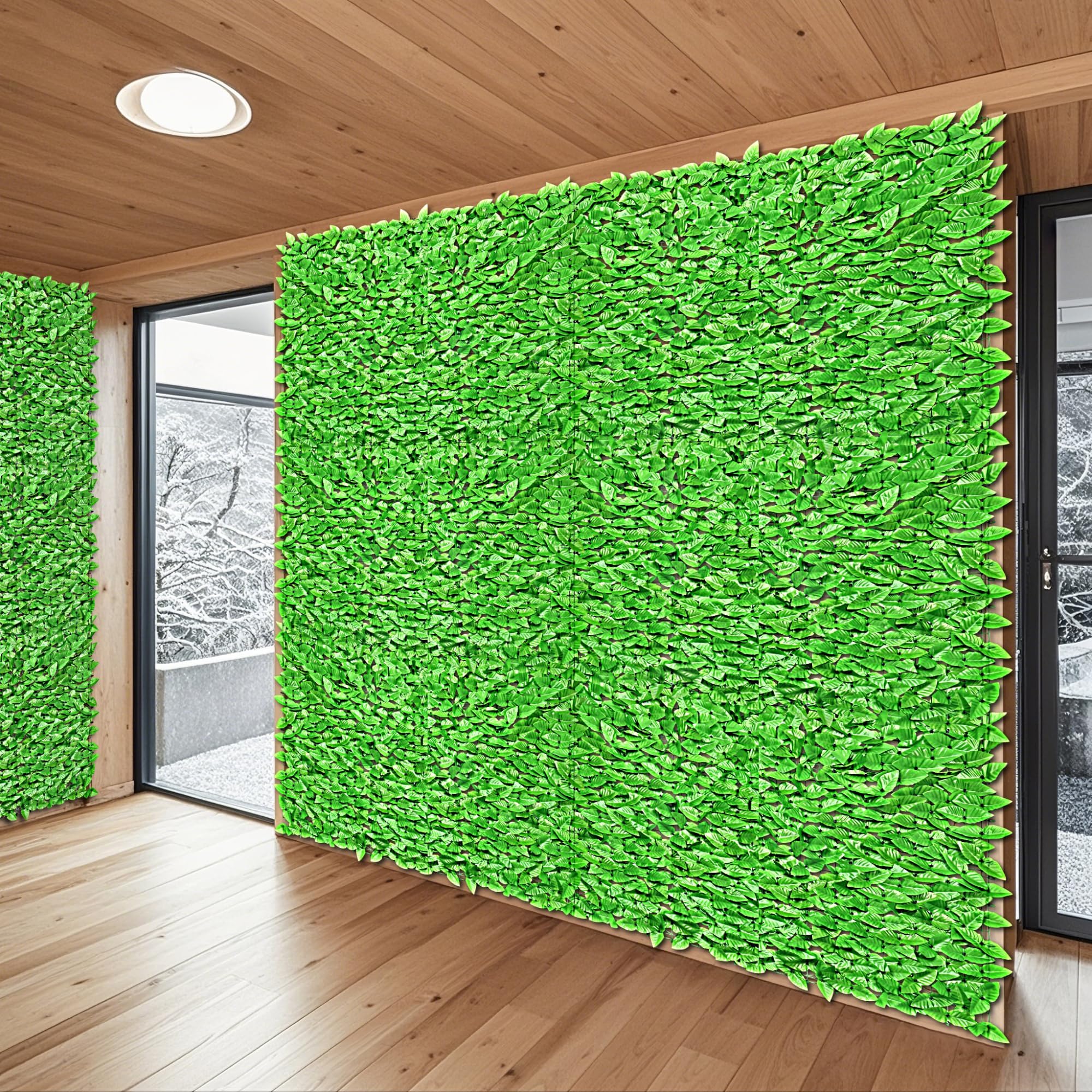 Patio Paradise 4'x12'-1Pc Faux Ivy Fence Privacy Screen Artificial Greenery Wall Backdrop,Fake Grass Wall Panels for Outside Apartment Balcony,Vine Leaf Decor for Outdoor Patio Chain Link