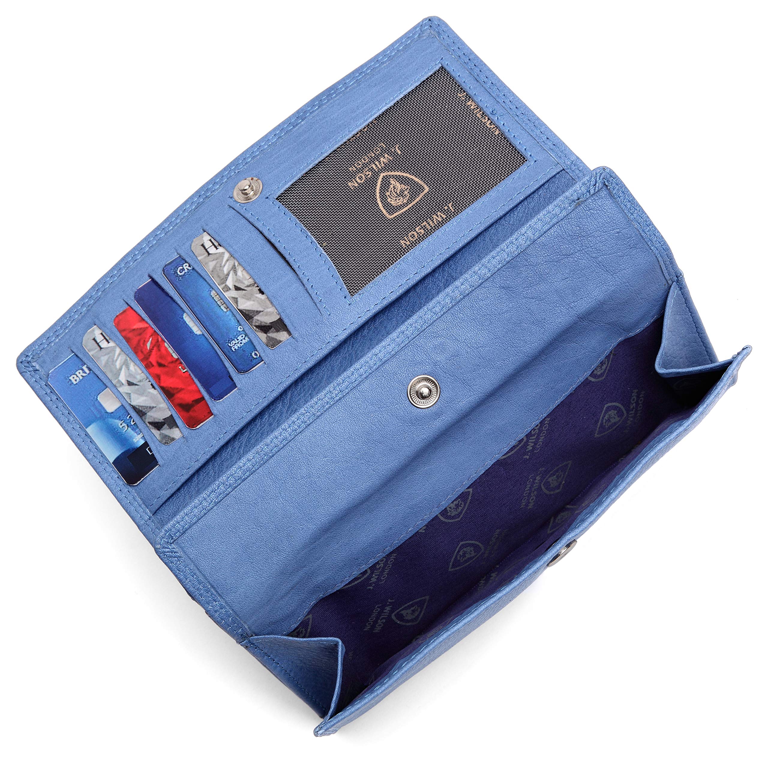 Portafoglio Donna Con Blocco RFID – Sottile In Pelle PU Con Chiusura Lampo, Verde