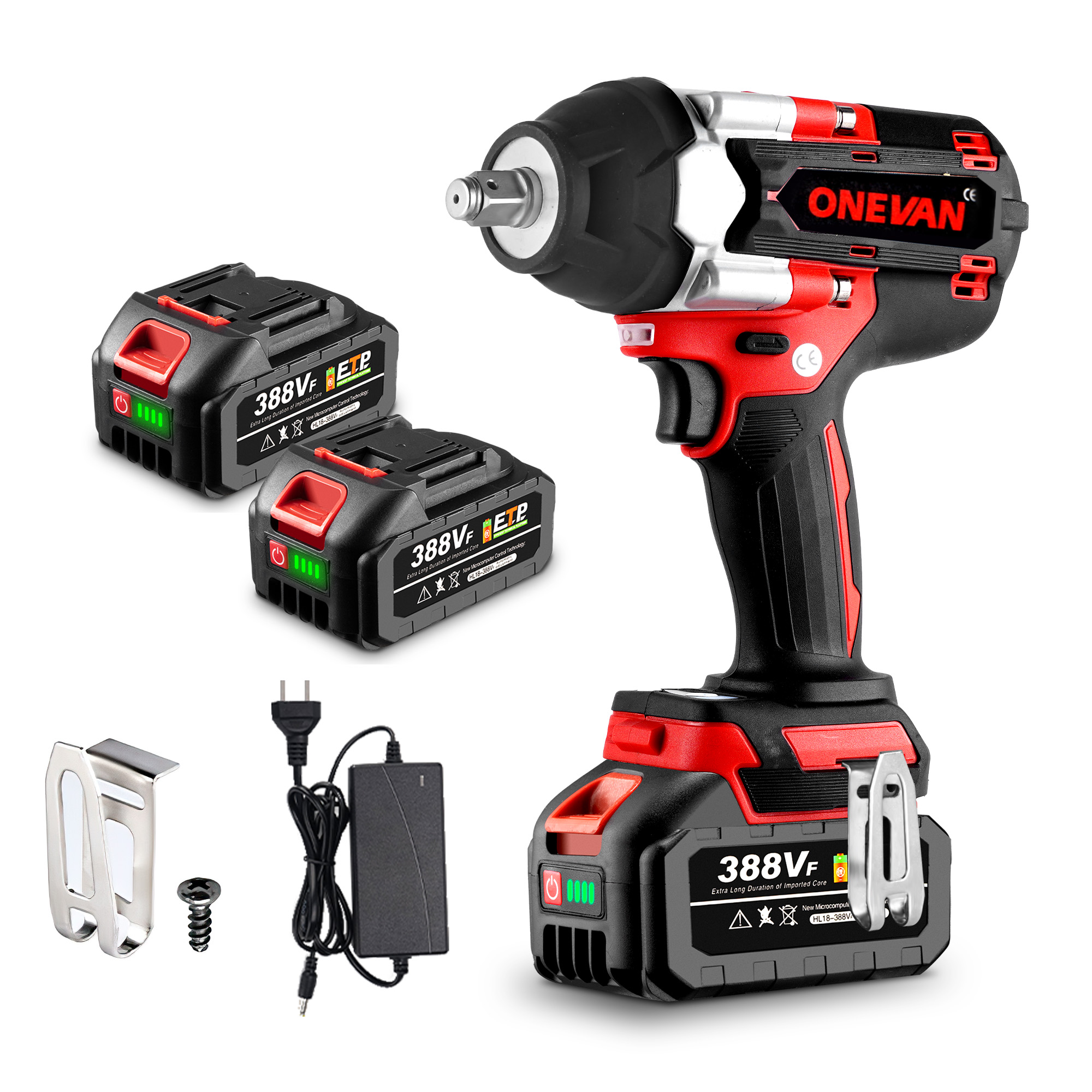 Amazon | ONEVAN インパクトレンチ 18v 充電式 電動インパクトレンチ 