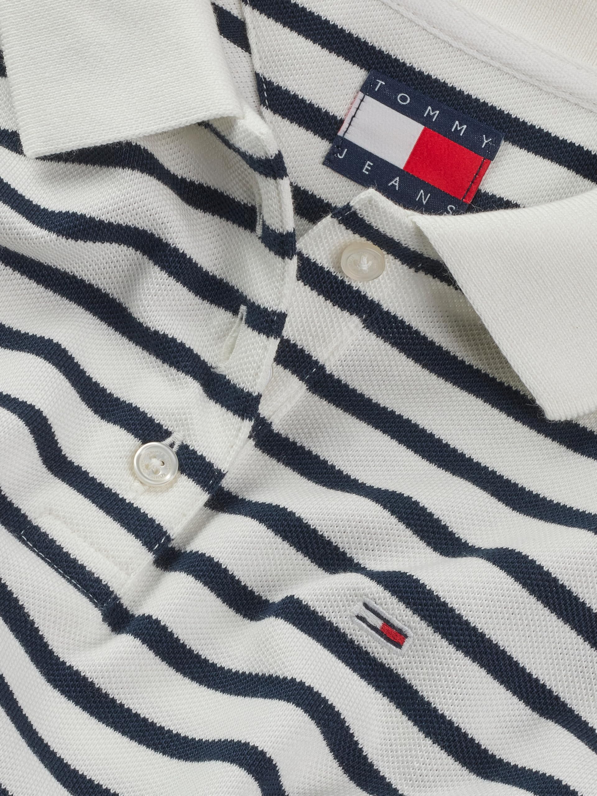 Tommy Jeans Polo de Manga Corta Mujer Slim Essential elástico