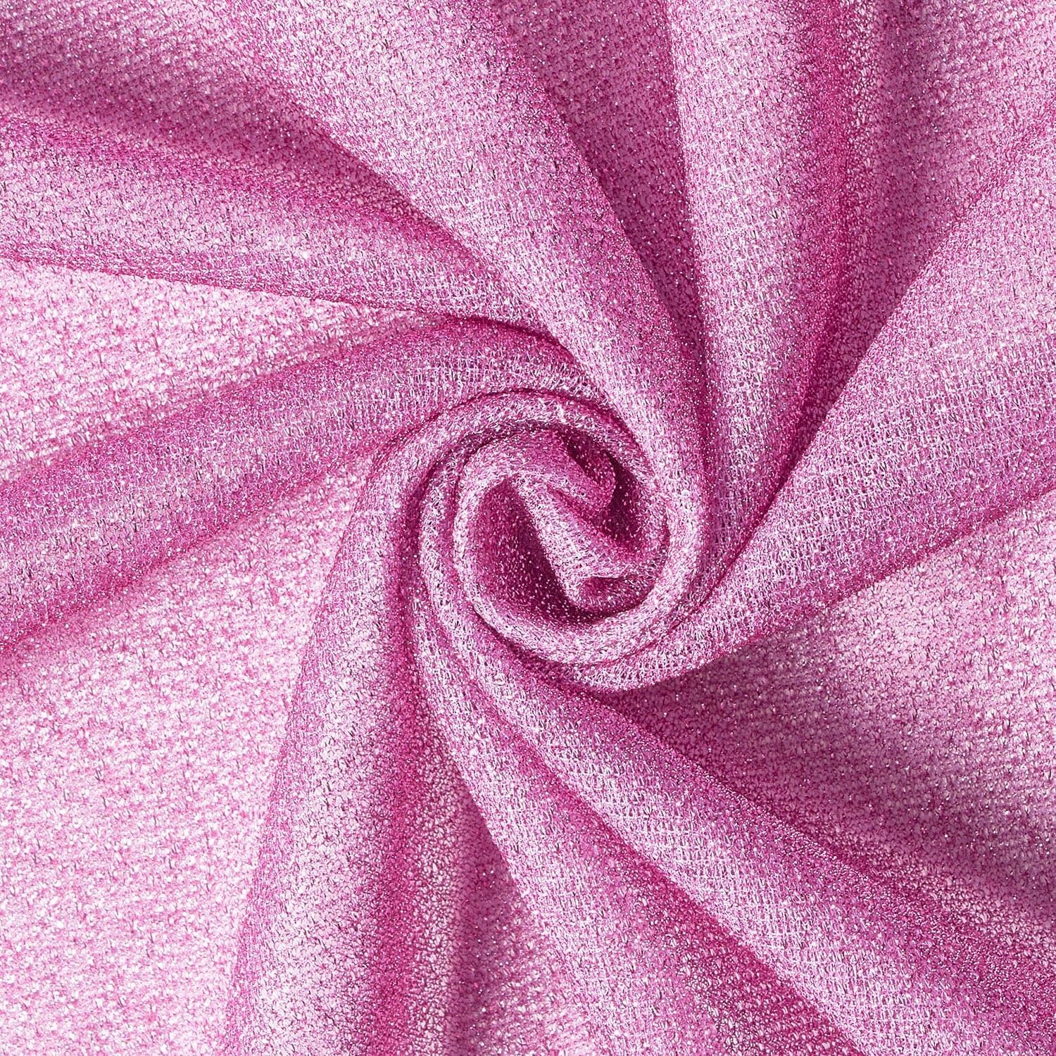 Lightweight Metallic Lurex Shiny Stretch Polyester Jersey Knit Fabric by The Yard - for Sewing Apparel, Accessories, & Décor - Navy Blue (5 Yards)