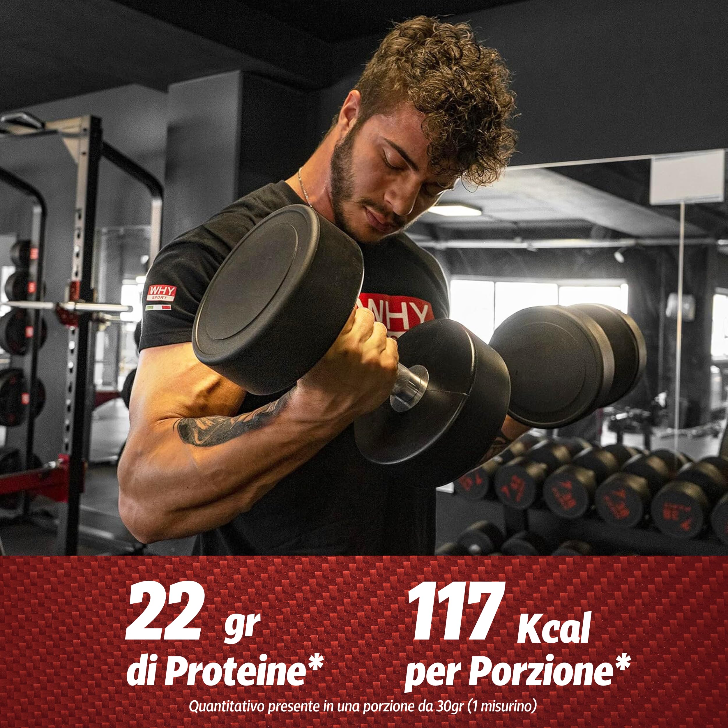 WHY SPORT WPC 100% WHEY - Proteine Whey - Proteine in Polvere per la Massa Muscolare - Senza Glutine - Gusto Cioccolato fondente -1 Kg
