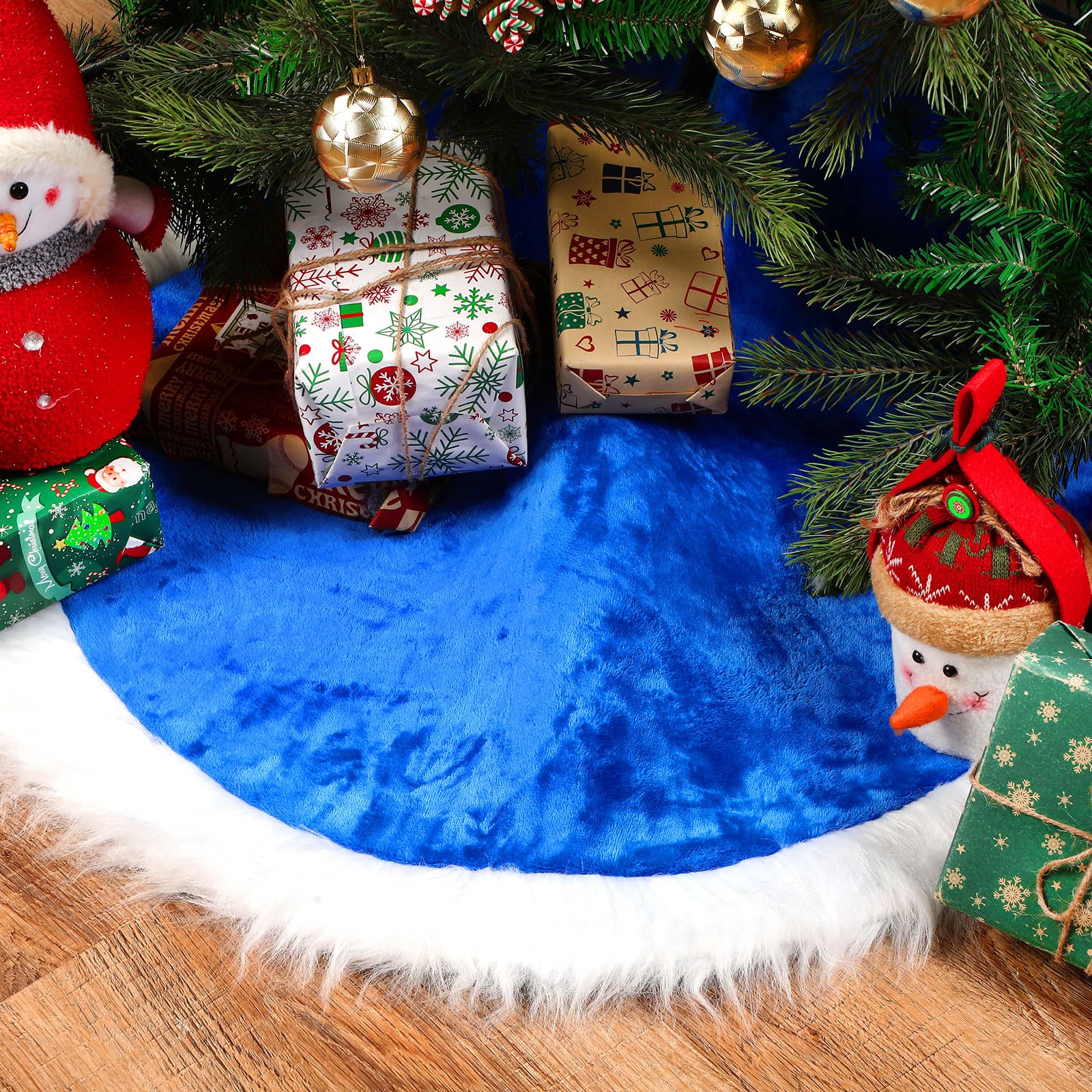 Red white and blue christmas tree skirt Clearance