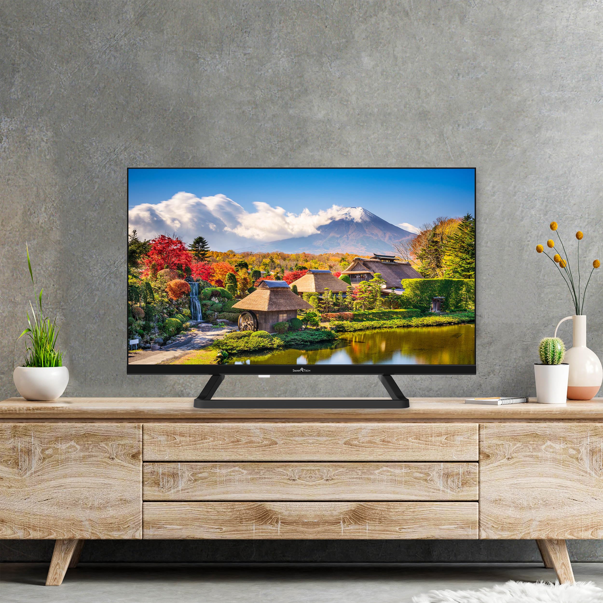 Smart Tech 24HN01V3CA HD LED TV 24 Pouces (60cm) Triple Tuner Dolby Audio H.265 HDMI USB, Résolution: 1366 (H) × 768 (V); Chargeur 12 Volts