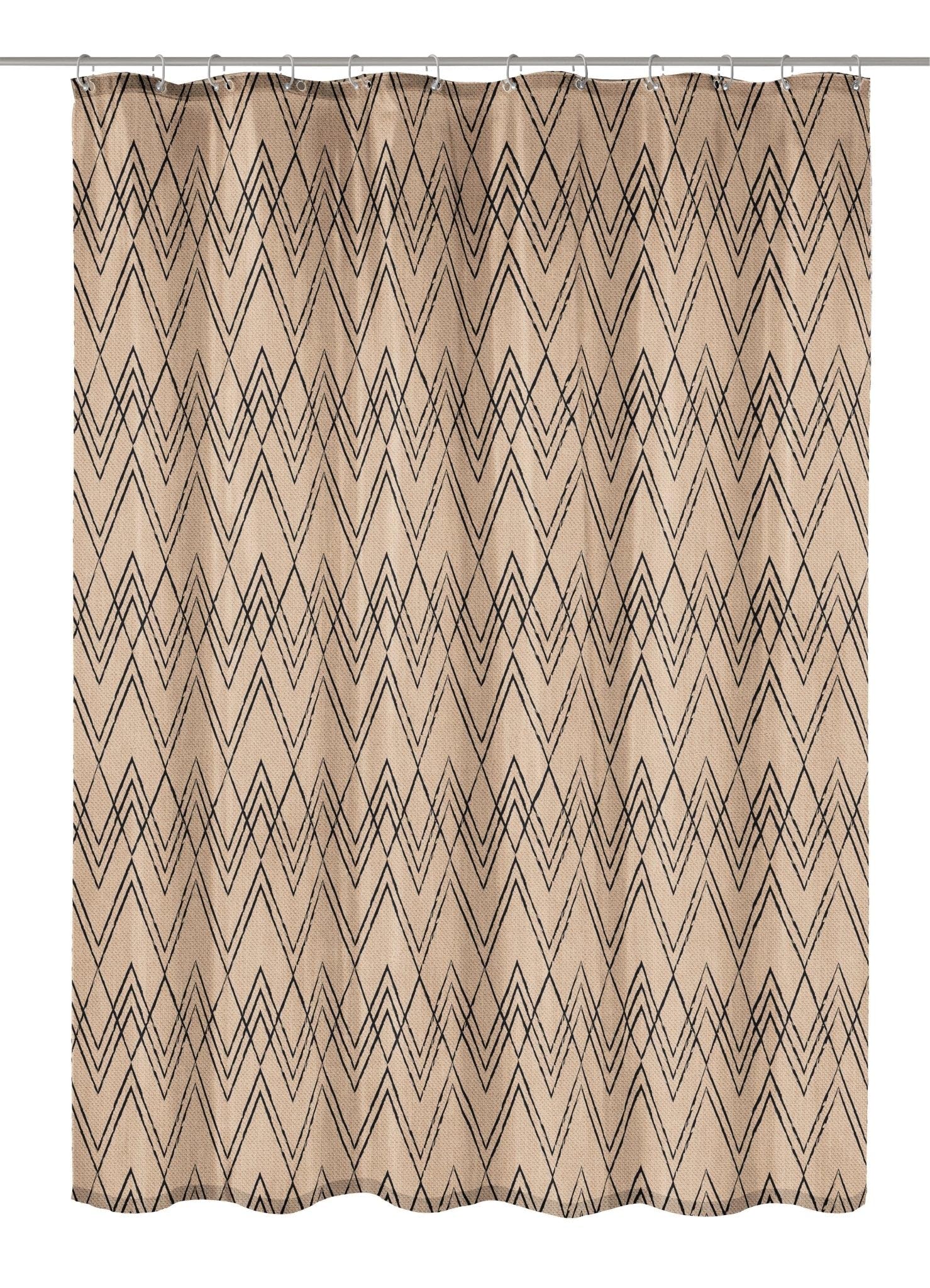Kleine Wolke Duschvorhang Zag Cotti – Taupe, 180 x 200 cm