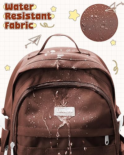 Miniatura 6 de Mochila escolar para adolescentes, niñas y niños, bolsa de escuela intermedia con múltiples bolsillos, linda mochila universitaria para mujeres y