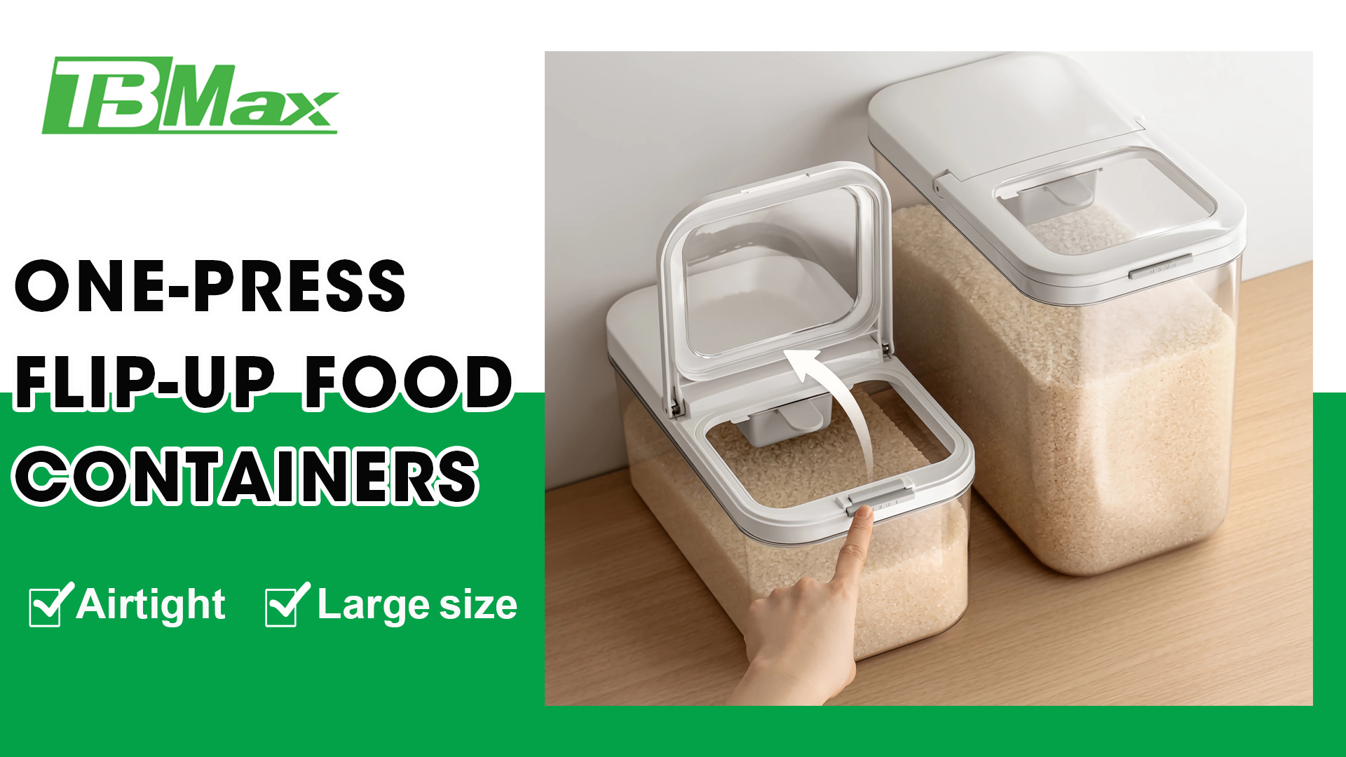 Amazon.com: TBMax Rice Flour Storage Container with Automatic Flip 