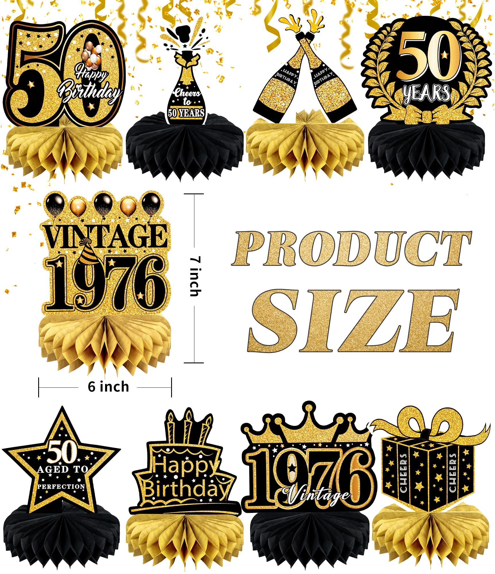 50th Birthday Decorations - 9 Piece Set -2 50th Birthday Decorations - 9 Piece Set -2