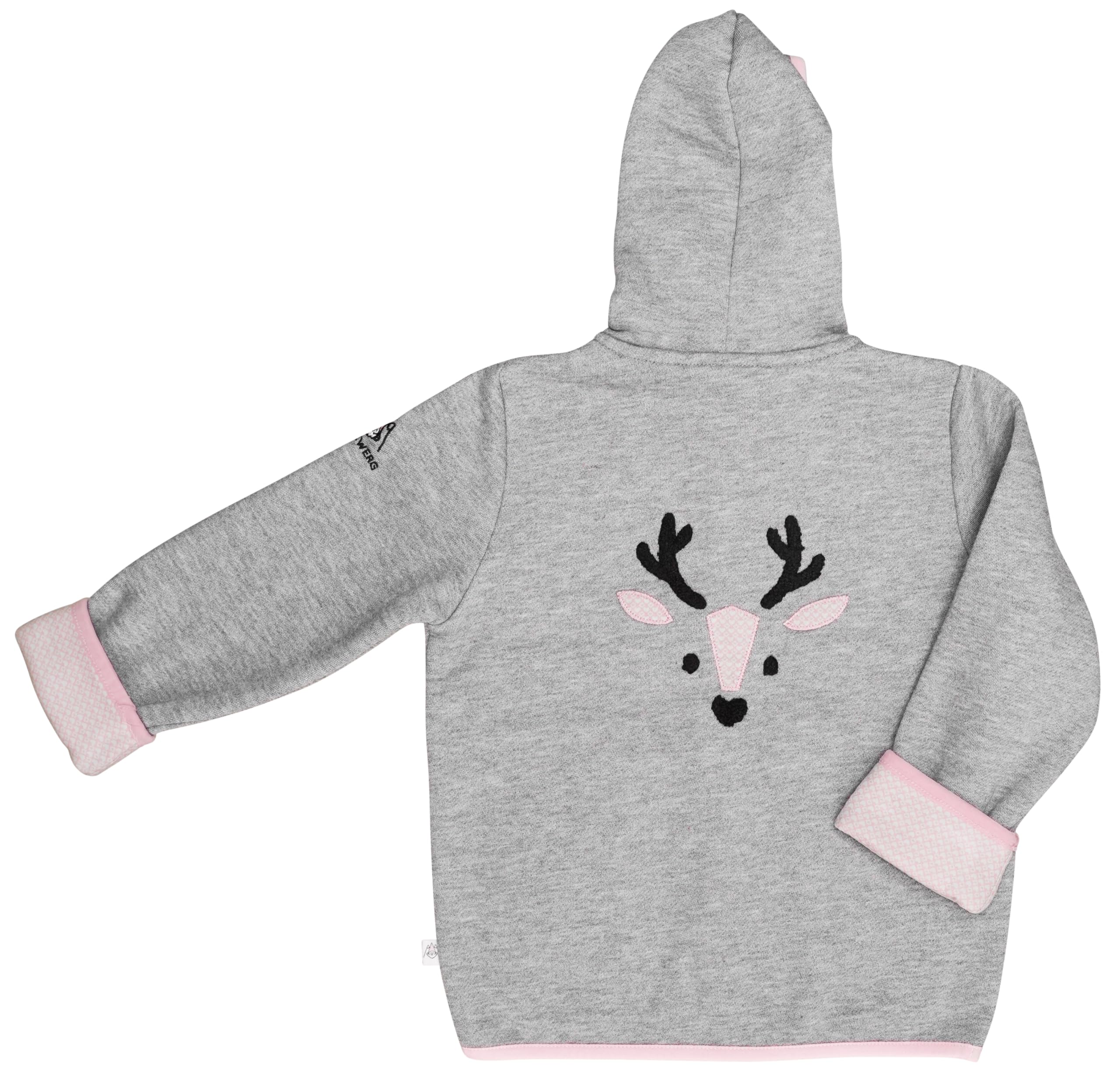 Hoamatkult Kinder Trachtenjacke Alpenzwerg – Kuschelige Kapuzenjacke mit Stickerei & trachtigen Details – Jungen & Mädchen Jacke aus Baumwollmix, modern & traditionell