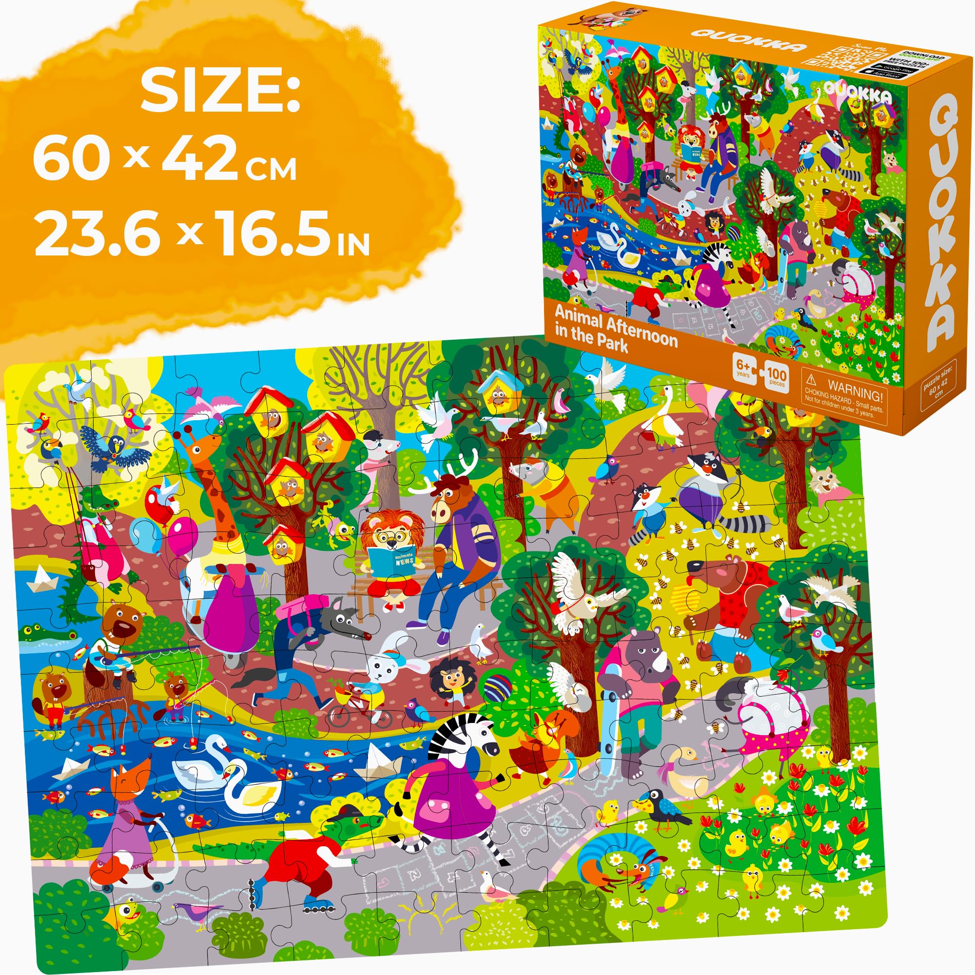 Snapklik.com : 100 Piece Puzzles For Kids Ages 8-10 3XSET Puzzles For