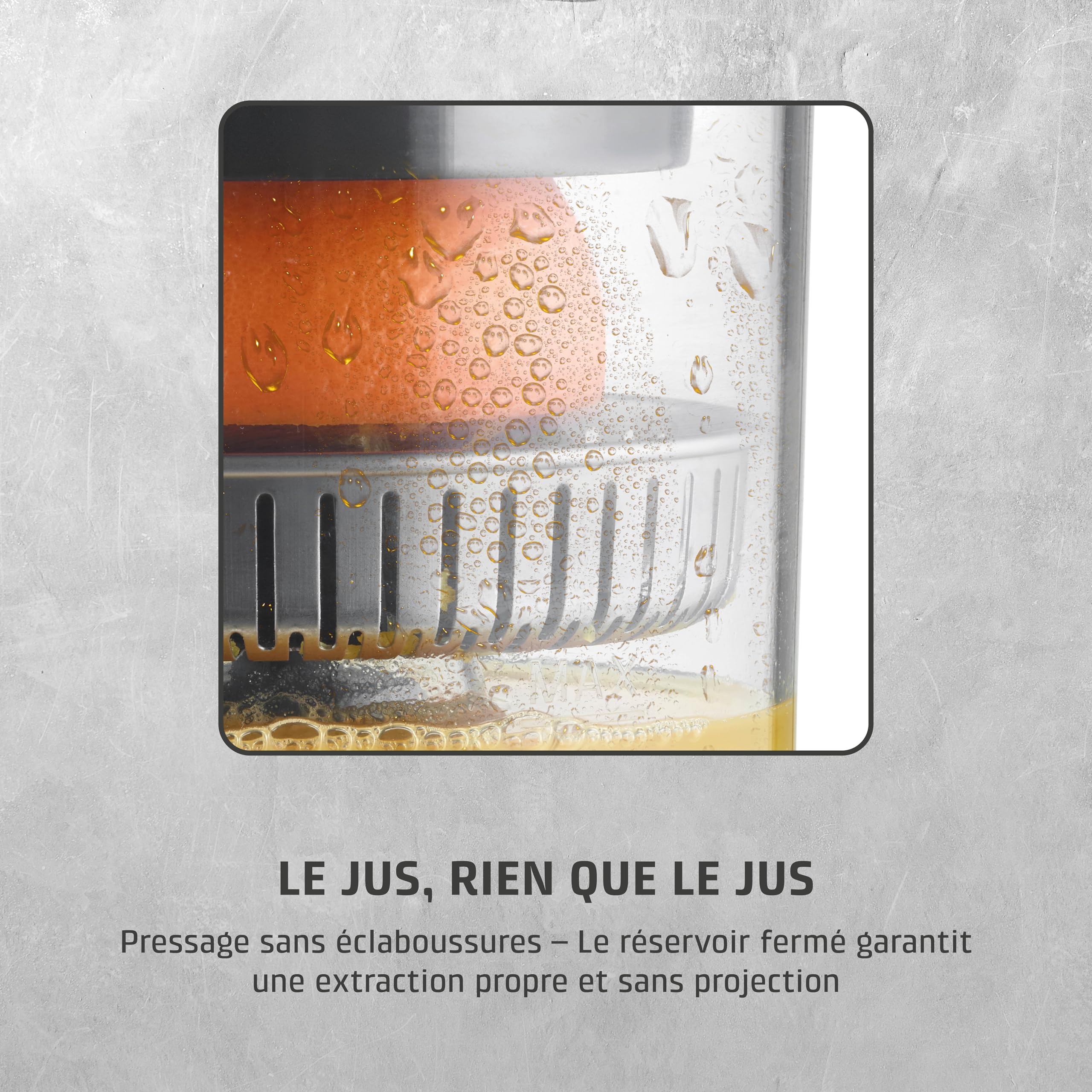 CASO CP 400 Lift - Presse agrume electrique avec cône universel pour oranges et agrumes, 300 W, anti-éclaboussures, extraction élevée du jus, pieds à ventouse, sans BPA, compatible lave-vaisselle