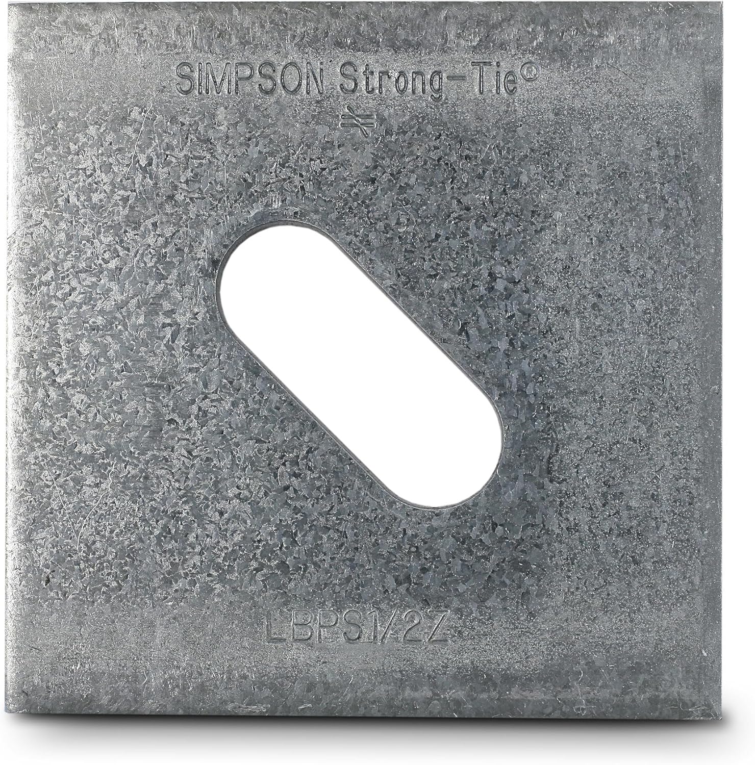 Simpson Strong-Tie LBPS 1/2Z LBPS 3 in. x 3 in. ZMAX Galvanized Slotted Bearing Plate with 1/2 in. Bolt Dia. (Pack of 50)